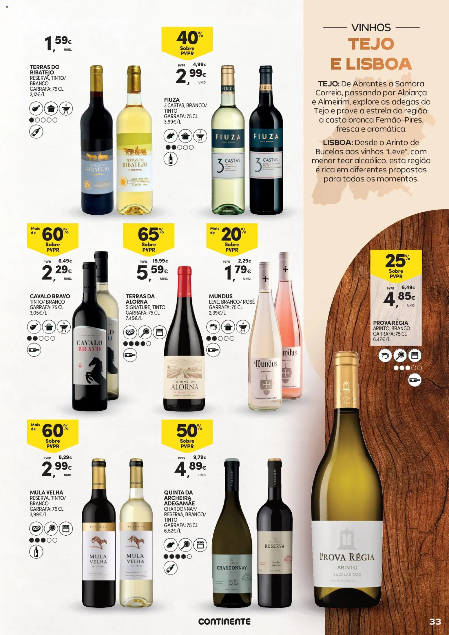 Continente - Queijos, Enchidos e Vinhos Aproveite para petiscar │ válido de 03.02.2026 | Página: 33 | Produtos: Vinho