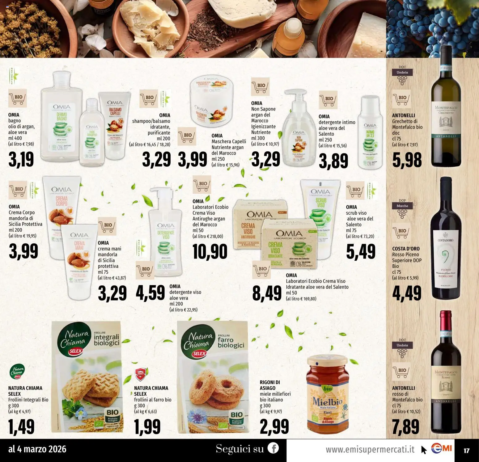 Volantino EMI del 19.02.2026 | Pagina: 17 | Prodotti: Shampoo, Crema, Crema viso, Bagno