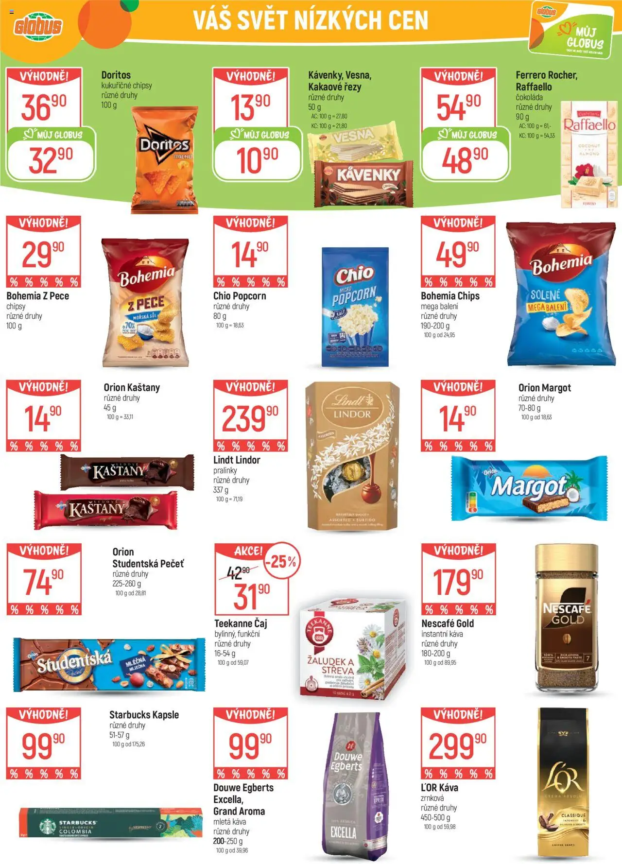 Globus leták - Brno od 20.08.2025 | Strana: 23 | Produkty: Čokoláda, Kapsle, Douwe Egberts, Starbucks kapsle