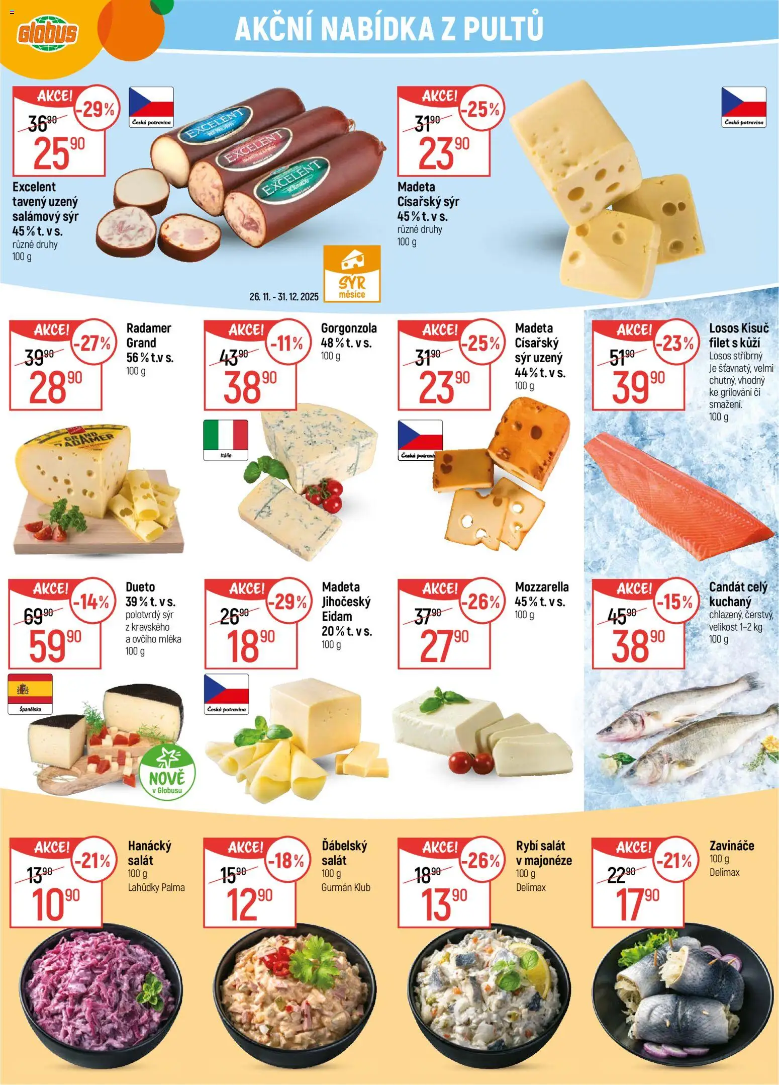 Globus leták - Opava od 03.12.2025 | Strana: 9 | Produkty: Globus, Gorgonzola, Filet, Mozzarella