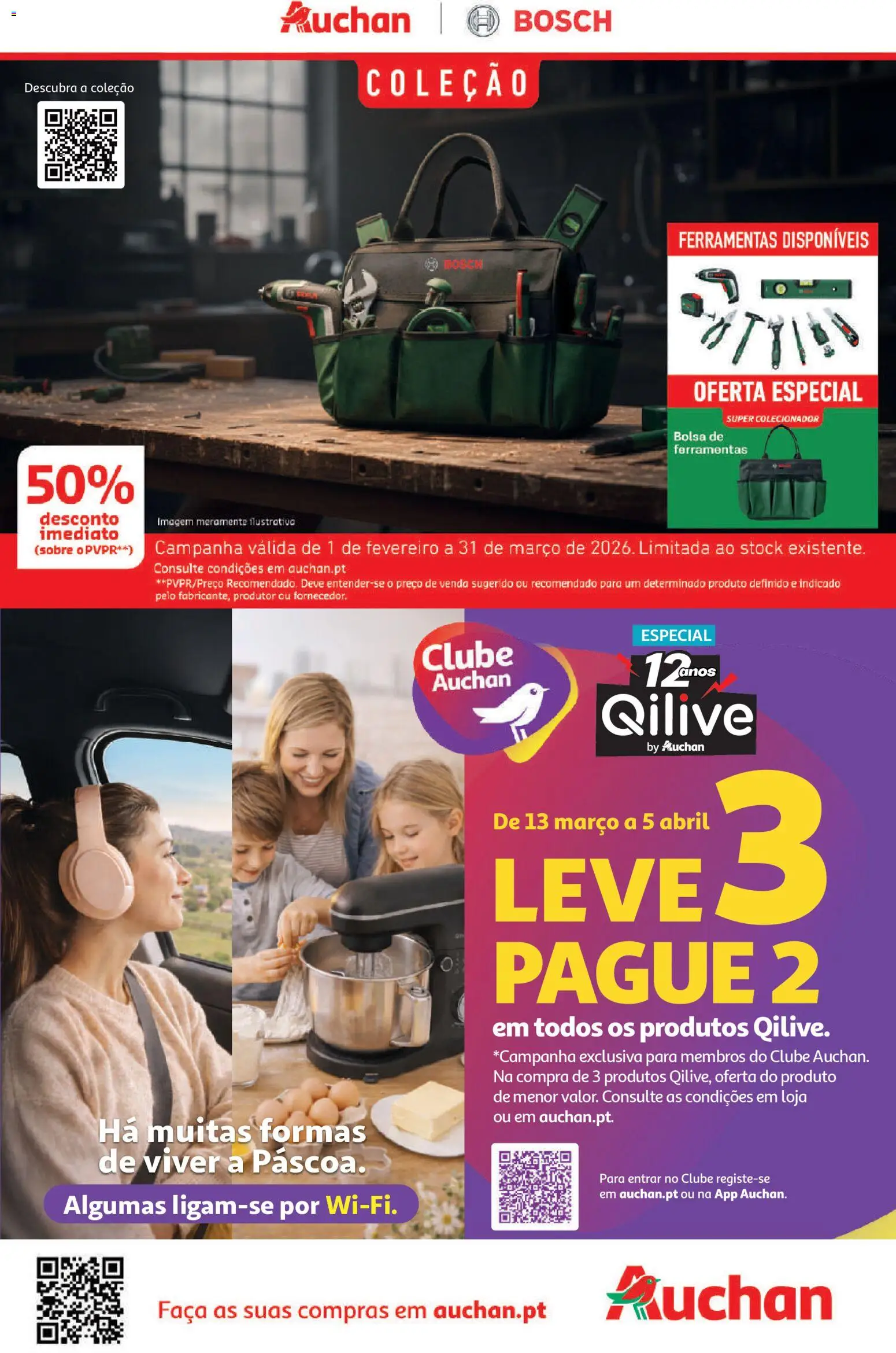 Auchan - Páscoa │ válido de 13.03.2026 | Página: 40 | Produtos: Faca, Bolsa, Ferramentas