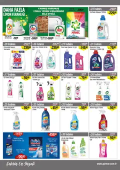 16.02.2026 tarihinden itibaren geçerli olan Gürmar kataloğu önizlemesi | Sayfa: 15 | Ürünler: Deterjan, Parlatıcı, Limon, Tablet