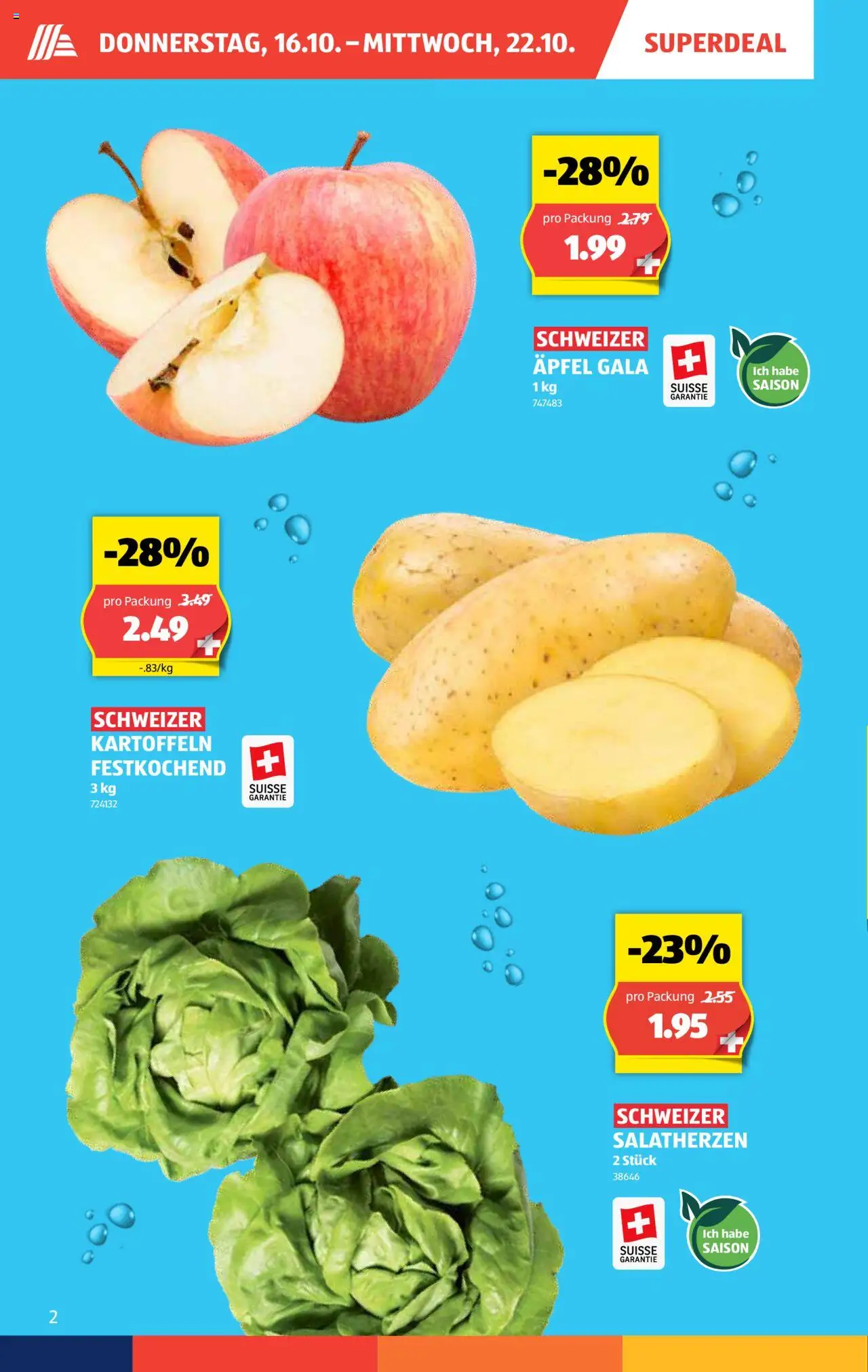 Aldi Aktionen – gültig ab 16.10.2025 | Seite: 3 | Produkte: Äpfel, Kartoffeln