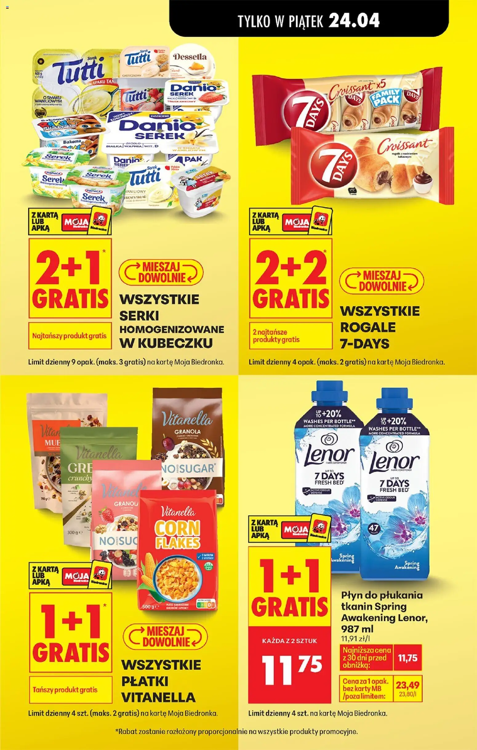 Biedronka Polsko leták - Codziennie niskie ceny od 23.04.2026 | Strana: 25 | Produkty: Granola, Lenor, Croissant, Karty