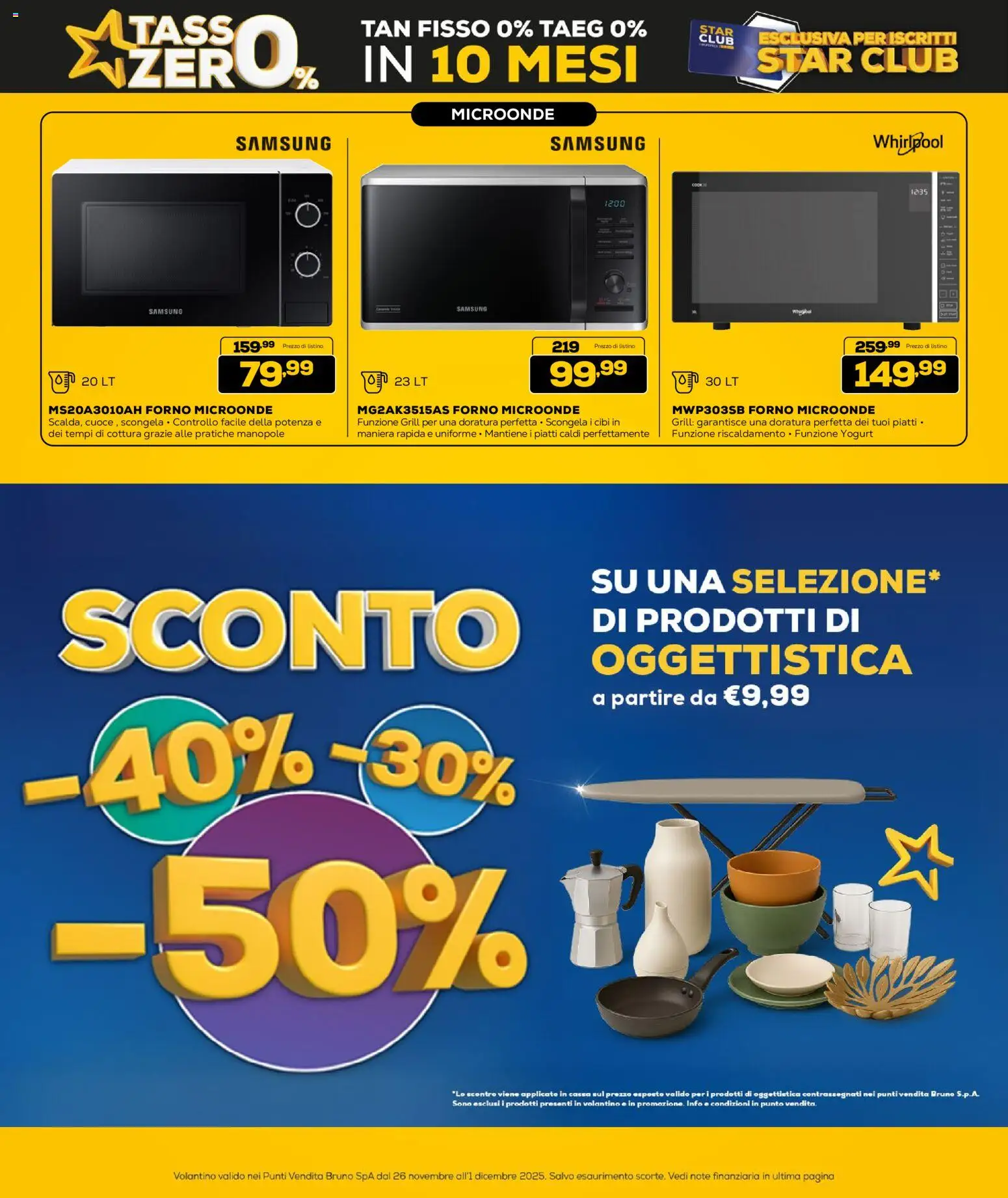 Volantino Euronics del 26.11.2025 | Pagina: 28 | Prodotti: Microonde, Yogurt, Forno, Samsung