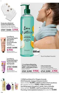 Oriflame-mainoslehti voimassa 28.01.2026 alkaen | Sivu: 136 | Tuotteet: Shampoo, Hoitoaine, Hiusöljy, Suihkugeeli