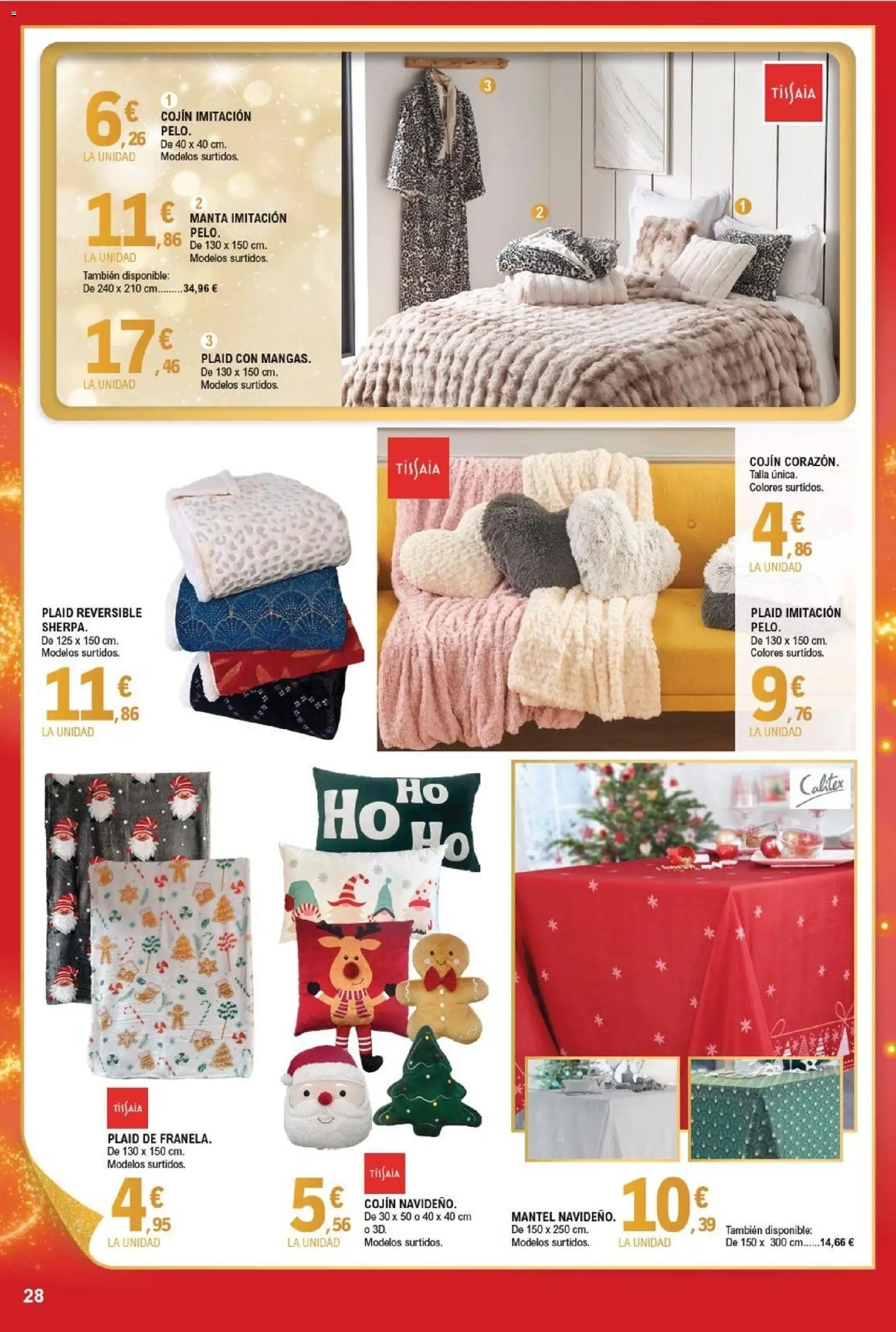 E.Leclerc folleto │ válido desde el 03.12.2025 | Página: 28 | Productos: Mantel, Manta, Cojín