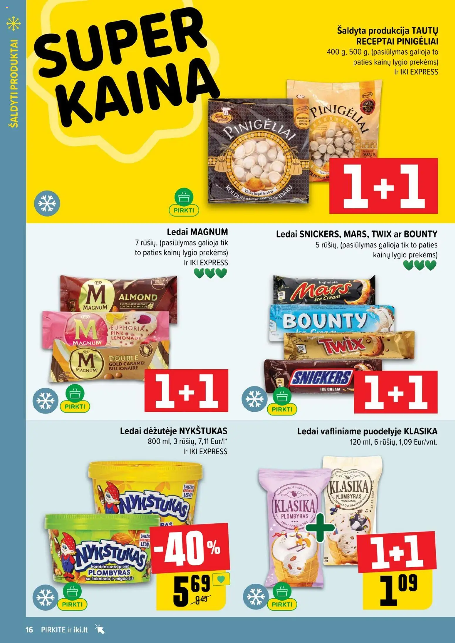 IKI akcijos nuo 01.05.2026 | Puslapis: 16 | Prekių: Ledai, Plombyras