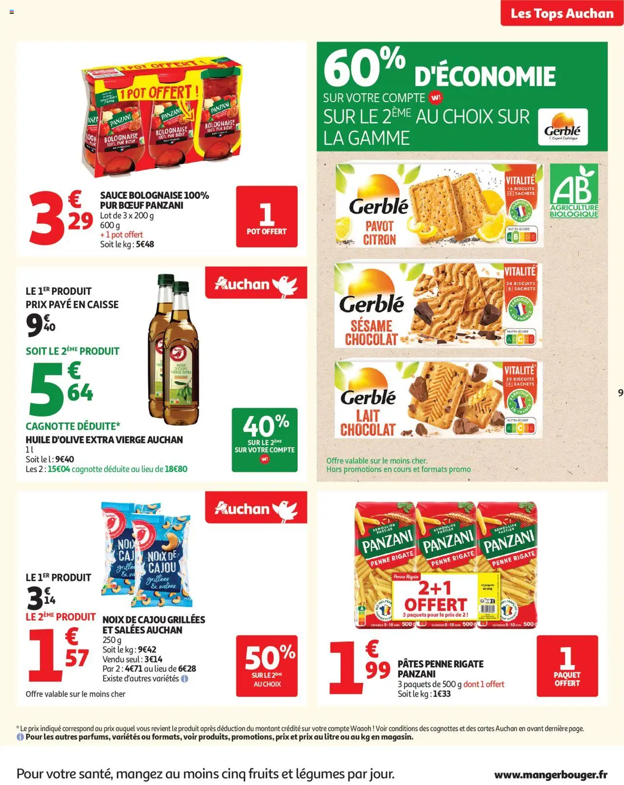{H1} | Page: 9 | Produits: Noix de cajou, Chocolat, Noix, Biscuits