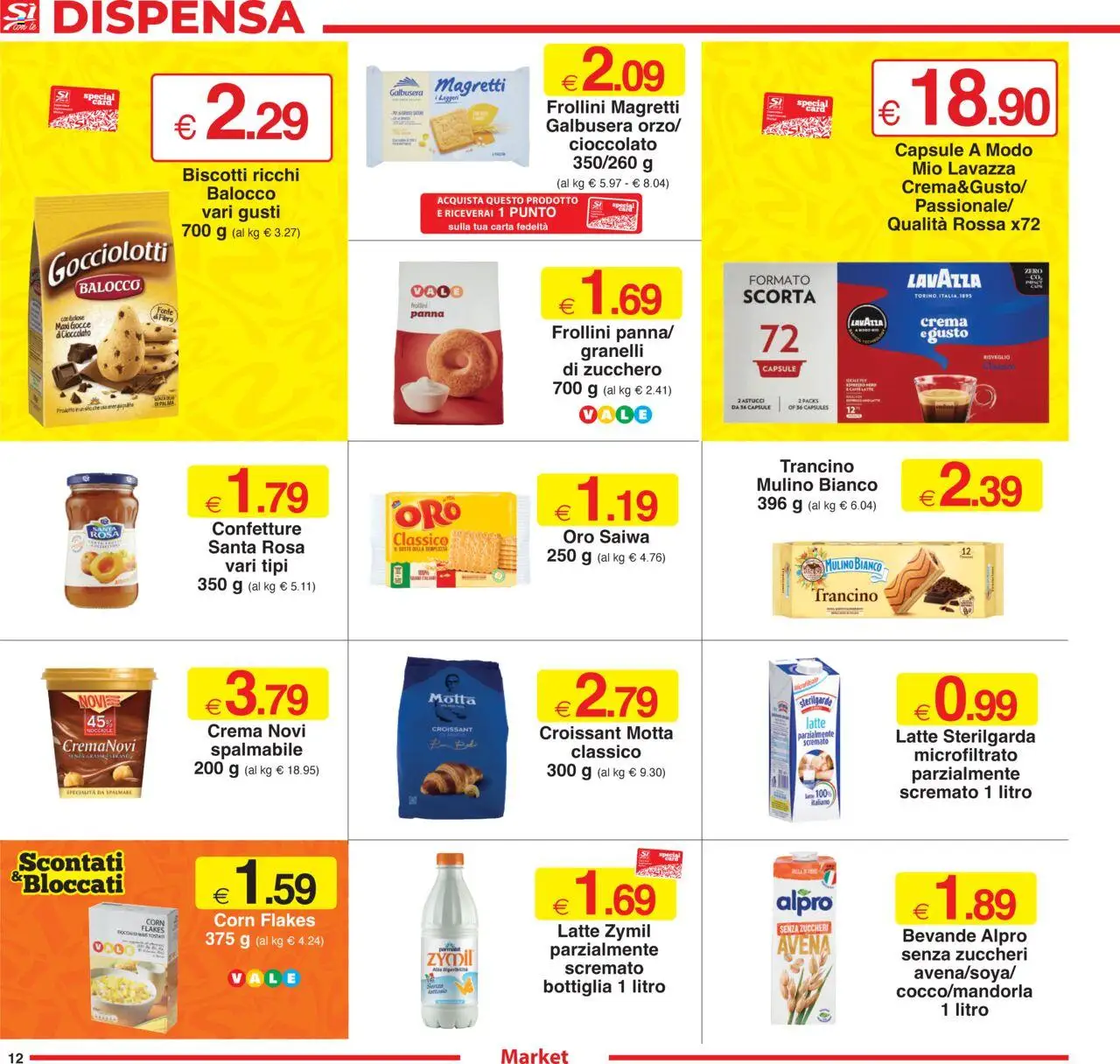 Volantino Sì con Te del 13.08.2025 | Pagina: 12 | Prodotti: Crema, Biscotti, Zucchero, Frollini