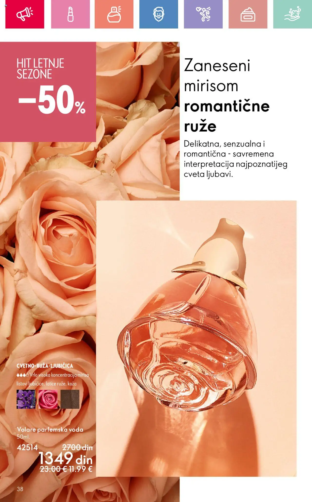 Oriflame katalog - važi od 22.06.2025 | Strana: 38 | Proizvode: Voda, Ruze