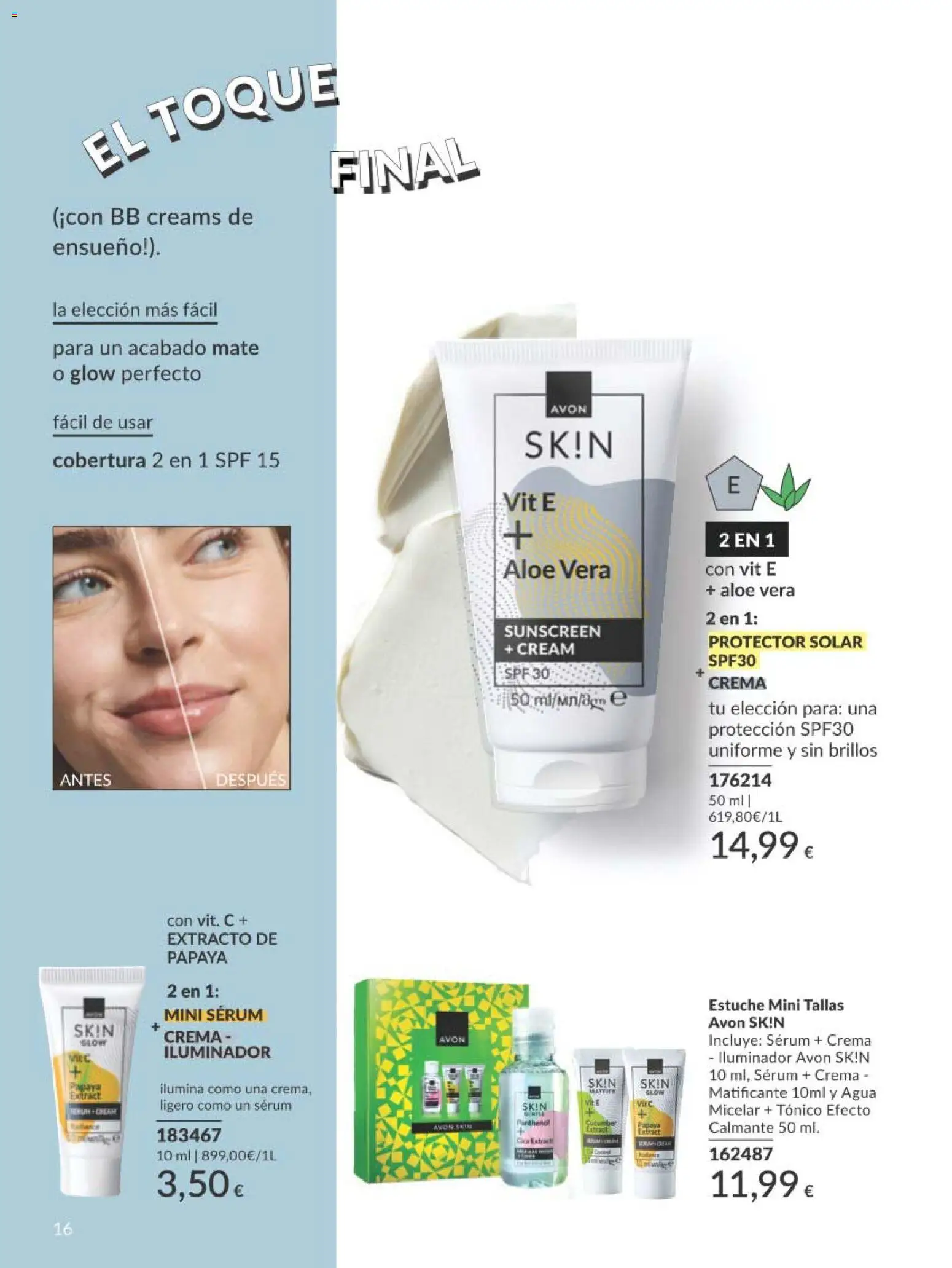 Catálogo AVON campaña 3 │ válido desde el 01.03.2026 | Página: 136 | Productos: Iluminador, Protector solar, Sérum, Crema