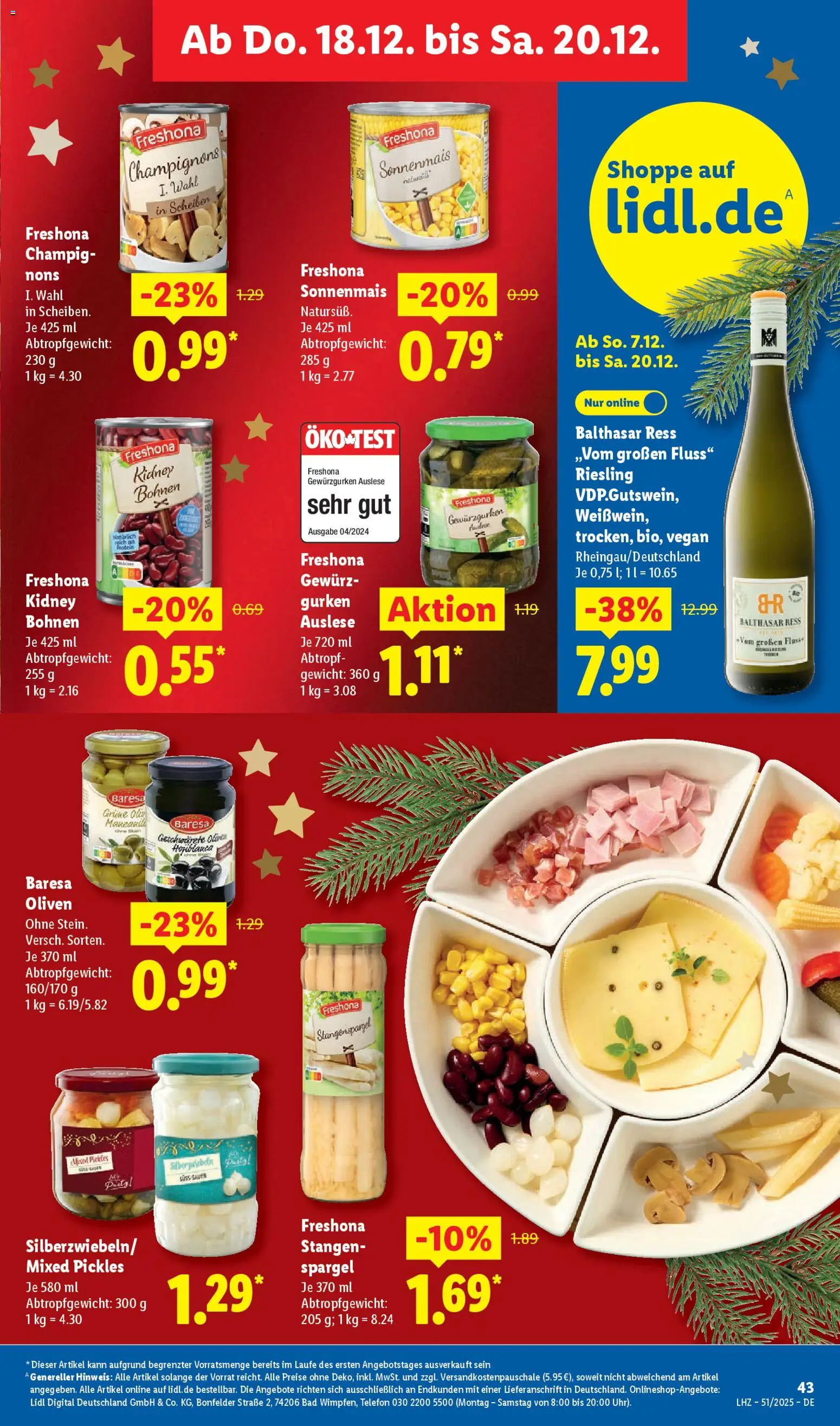 Lidl Prospekt Gladenbach – gültig ab 15.12.2025 | Seite: 63 | Produkte: Spargel, Champignons, Gurken, Telefon