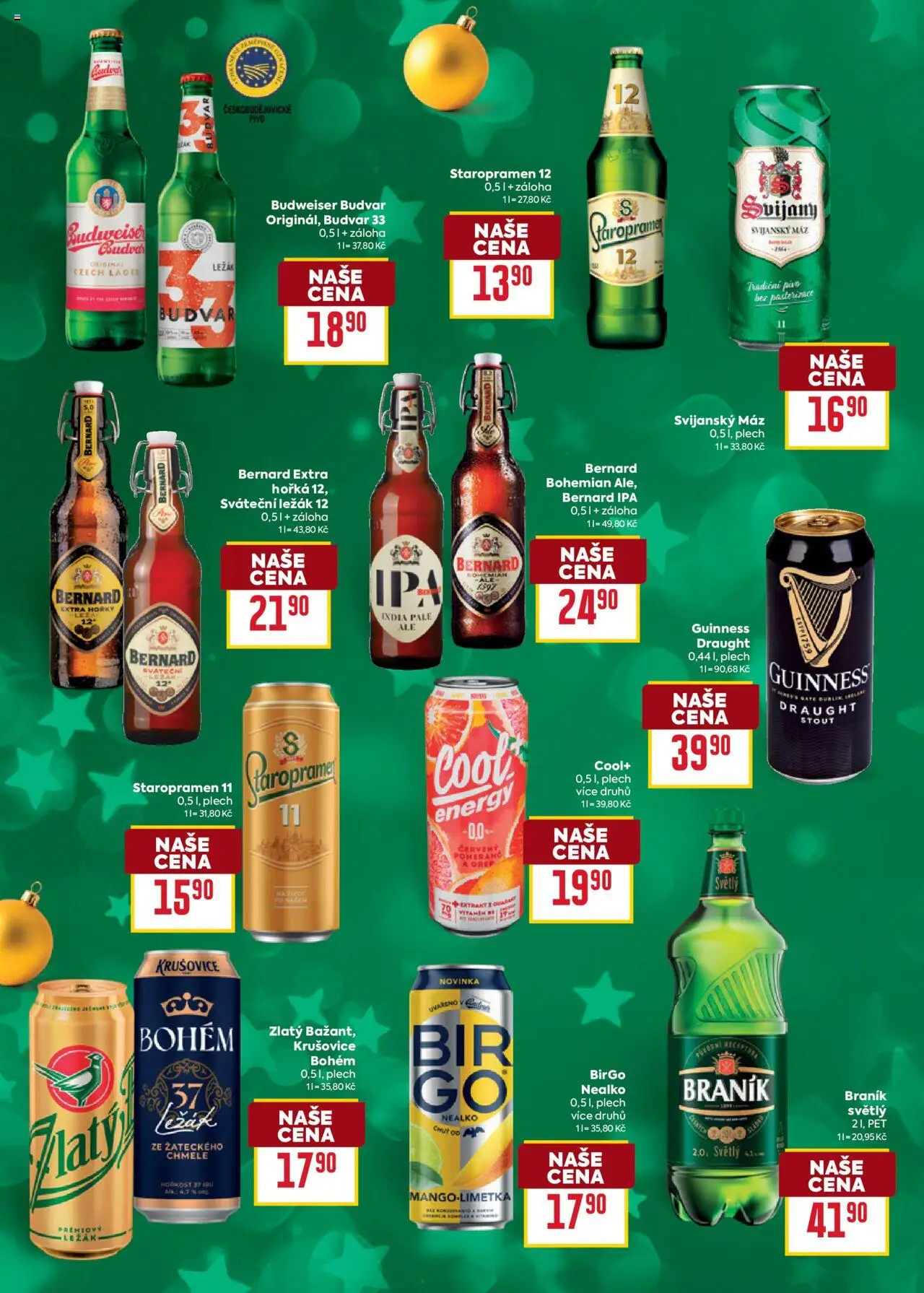 Billa leták - Vánoce od 22.10.2025 | Strana: 20 | Produkty: Staropramen 11, Plech, Svijanský Máz, Budvar 33