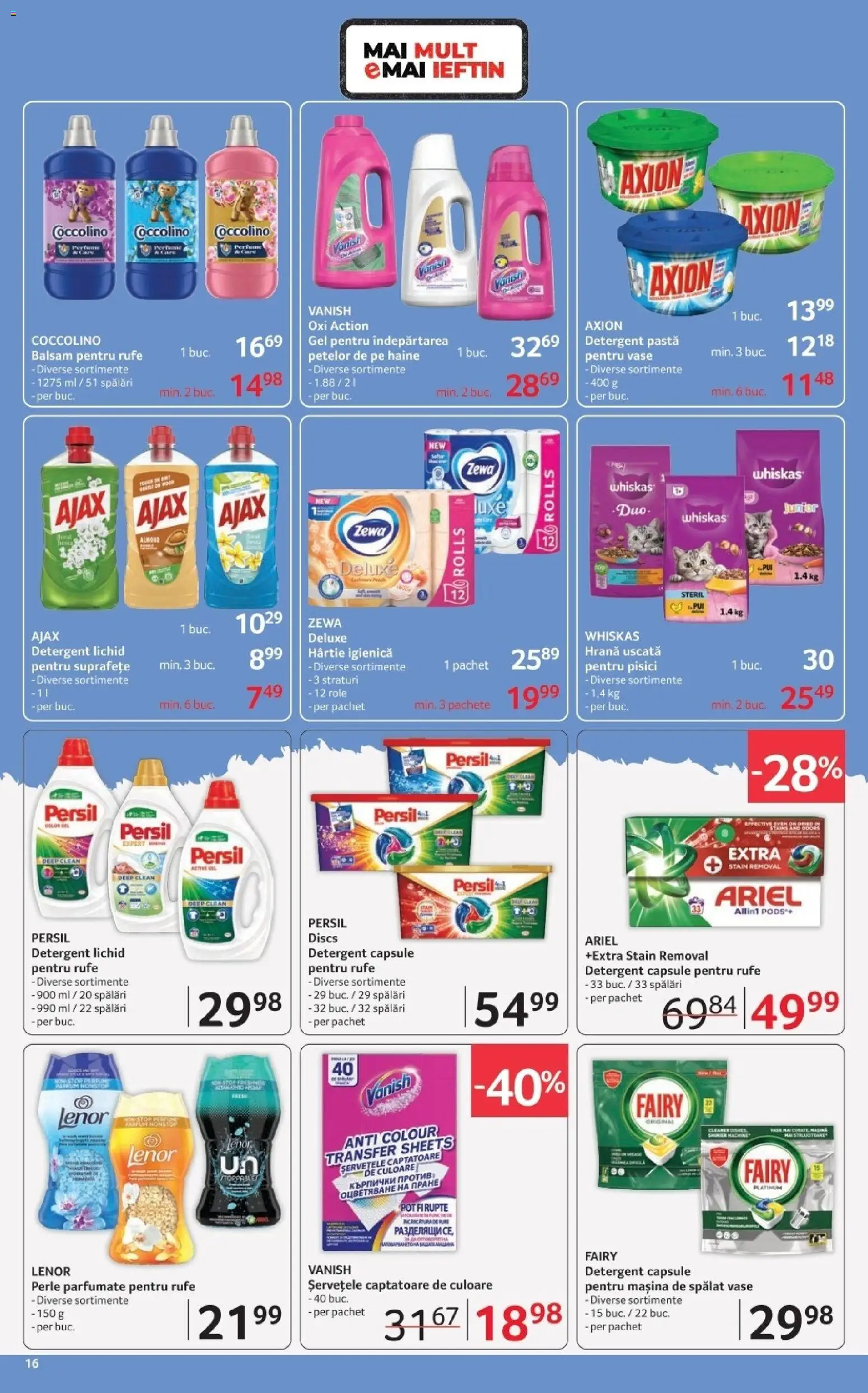 Noul catalog Selgros – valabil de la 20.03.2026 | Pagină: 16 | Produse: Role, Balsam, Haine, Çelik Mama ve Su Kabı