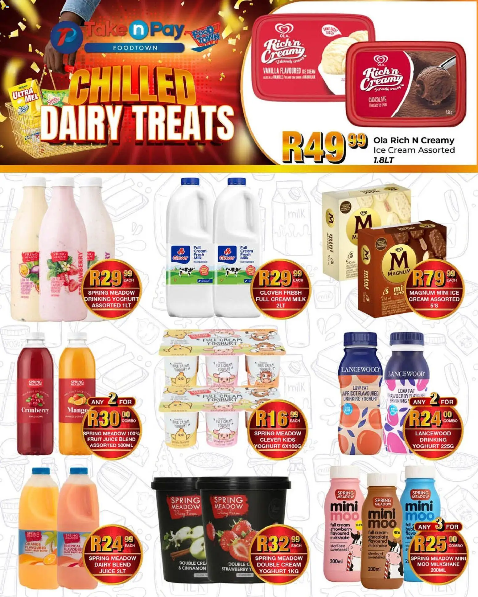 New Take n Pay catalogue – valid from 27.04.2026 | Page: 28 | Products: Yoghurt, Milk, Chocolate, Cream