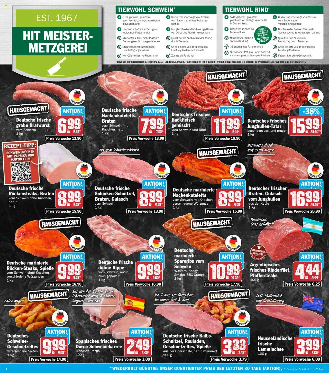 HIT - Mecklenburg-Vorpommern – gültig ab 29.09.2025 | Seite: 4 | Produkte: Pute, Hahnchen, Schweinerucken, Hackfleisch