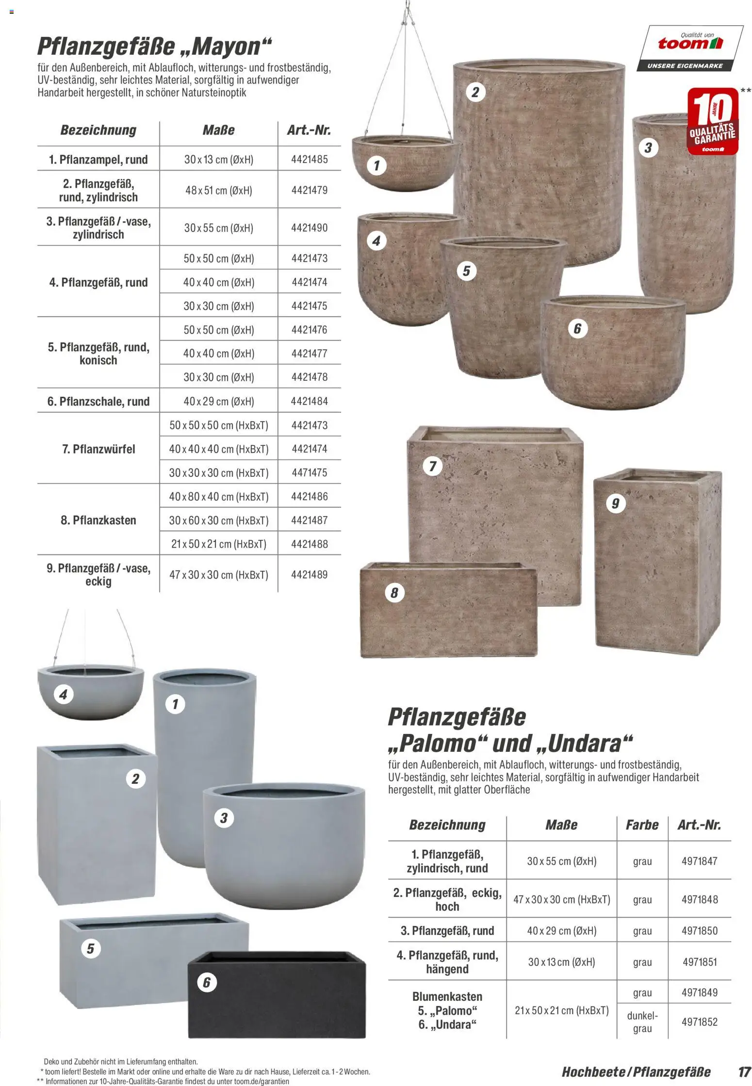 Toom Baumarkt Gewächshäuser & Anzucht 2026 – gültig ab 01.01.2026 | Seite: 17