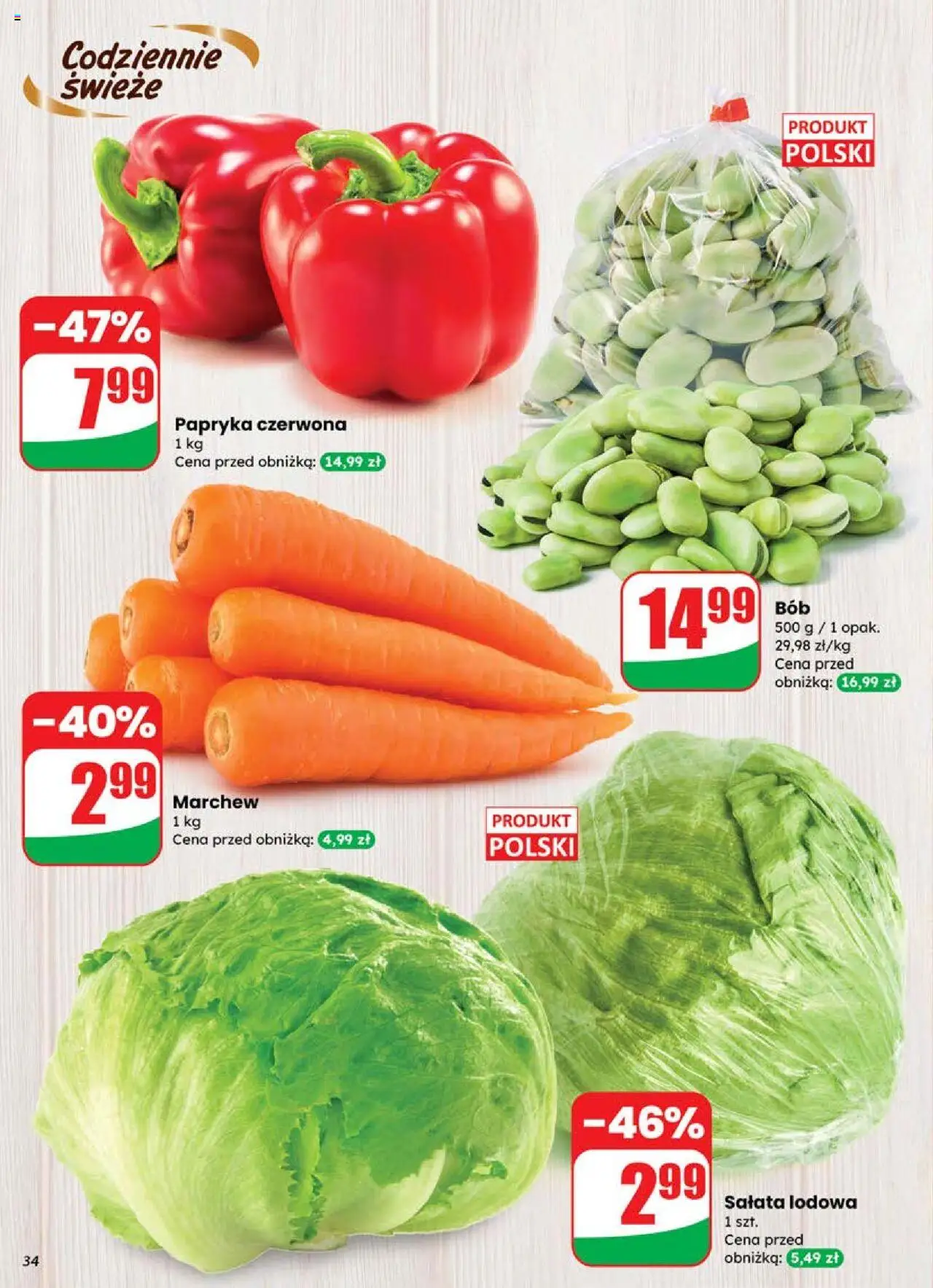 Dino Gazetka od 25.06.2025 | Strona: 34 | Produkty: Papryka, Bób, Papryka czerwona