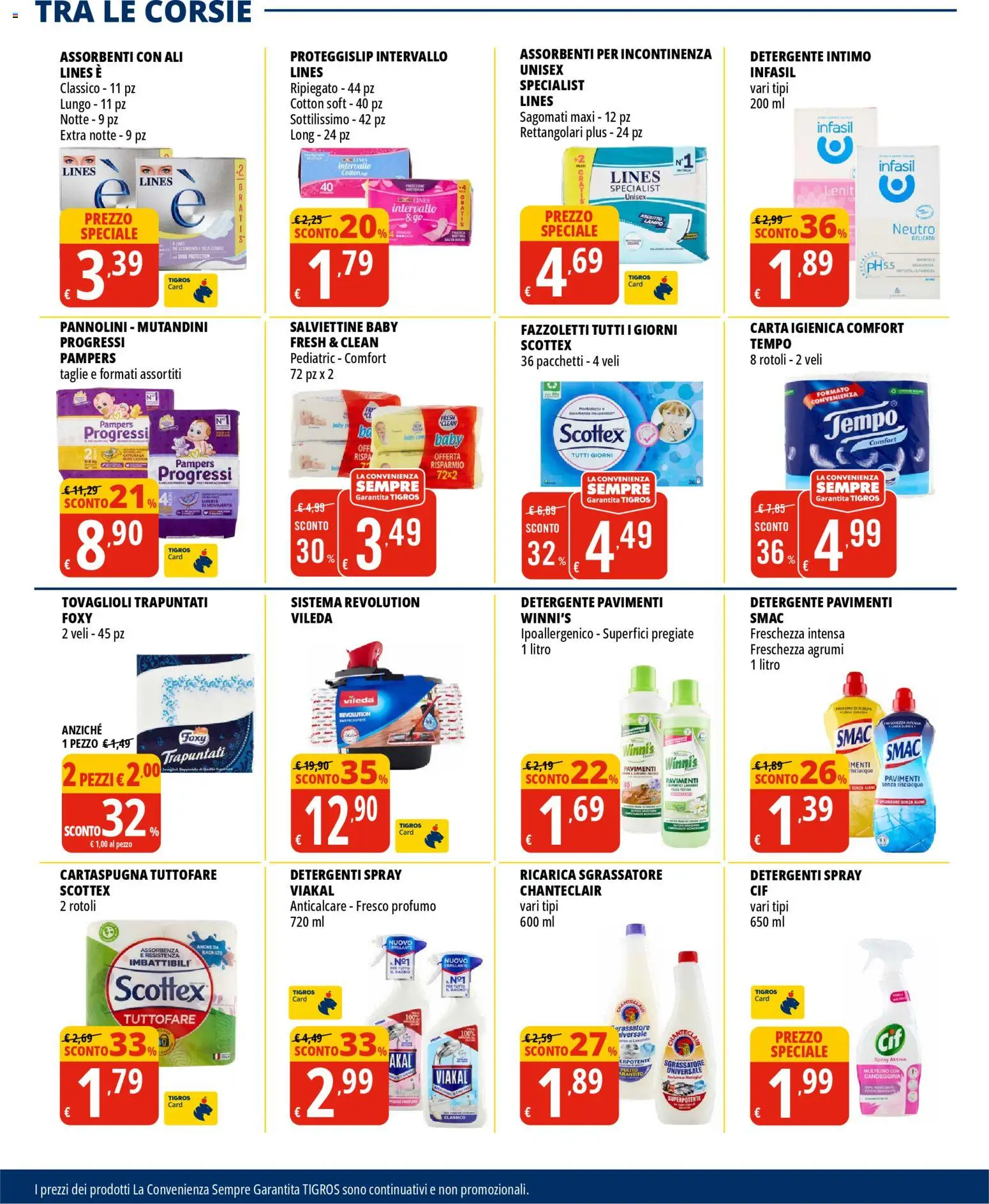 Volantino Tigros del 12.11.2025 | Pagina: 21 | Prodotti: Fazzoletti, Agrumi, Pampers, Profumo