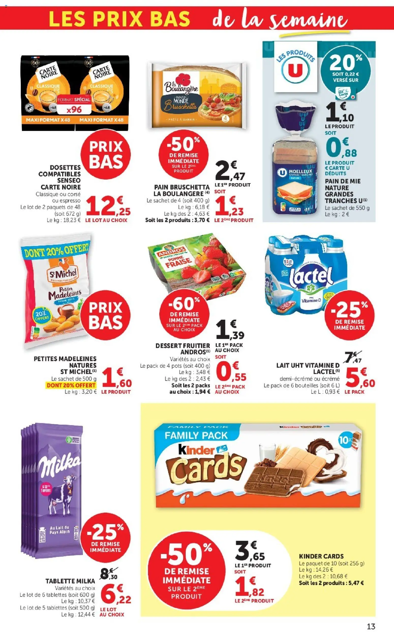 {H1} | Page: 13 | Produits: Tablette, Fraise, Pomme, Lait