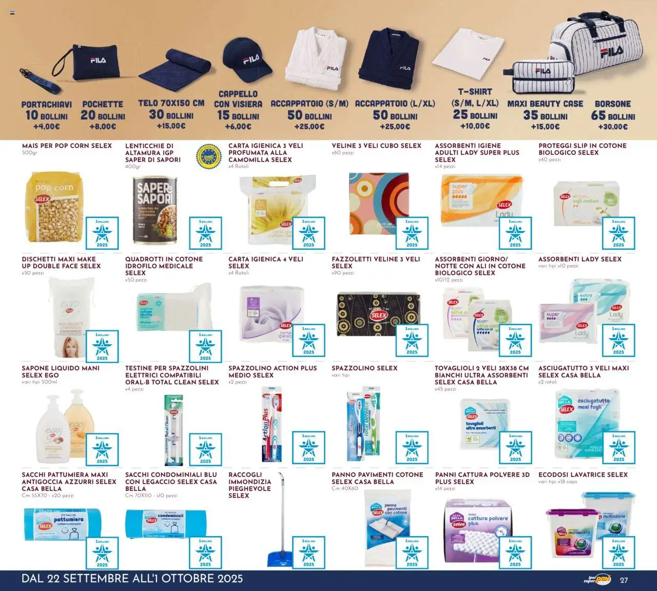 Volantino Pan del 22.09.2025 | Pagina: 27 | Prodotti: Proteggi slip, Slip, Lenticchie, Borsone