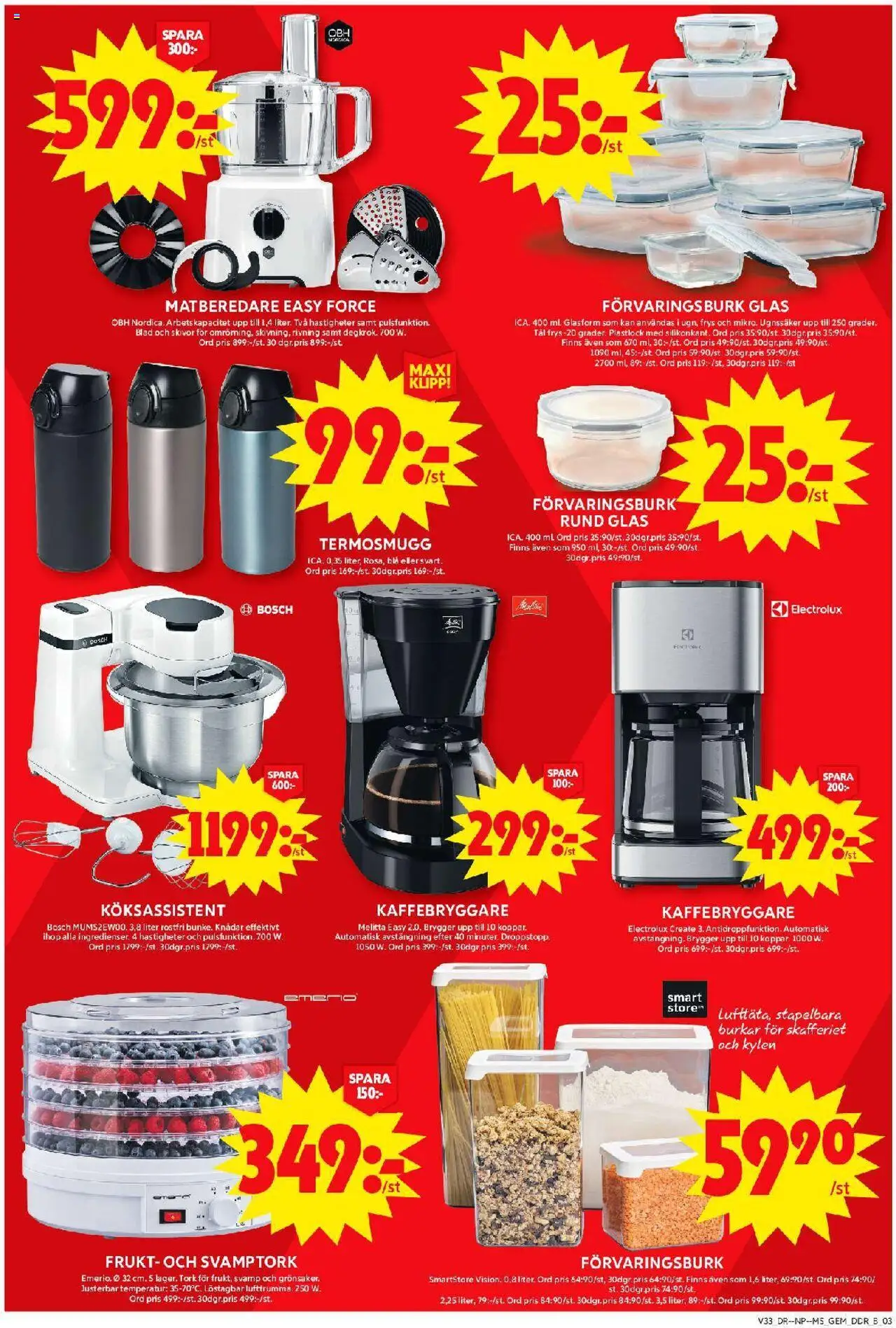 ICA Maxi reklamblad aktuell från 11.08.2025 | Sida: 10 | Produkter: Kaffebryggare, Svamp, Thermos, Glass