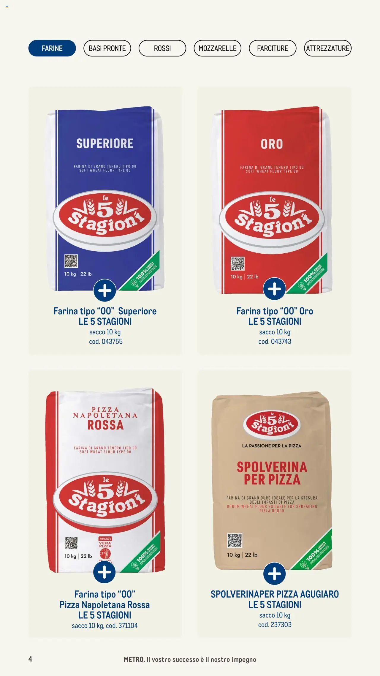 Volantino Metro del 08.05.2025 | Pagina: 4 | Prodotti: Pizza, Farina