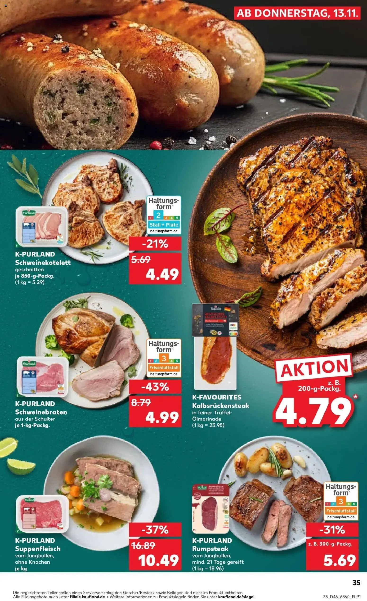 Kaufland prospekt Bad Kreuznach	 – gültig ab 17.11.2025 | Seite: 35 | Produkte: Rumpsteak, Suppenfleisch, Steak