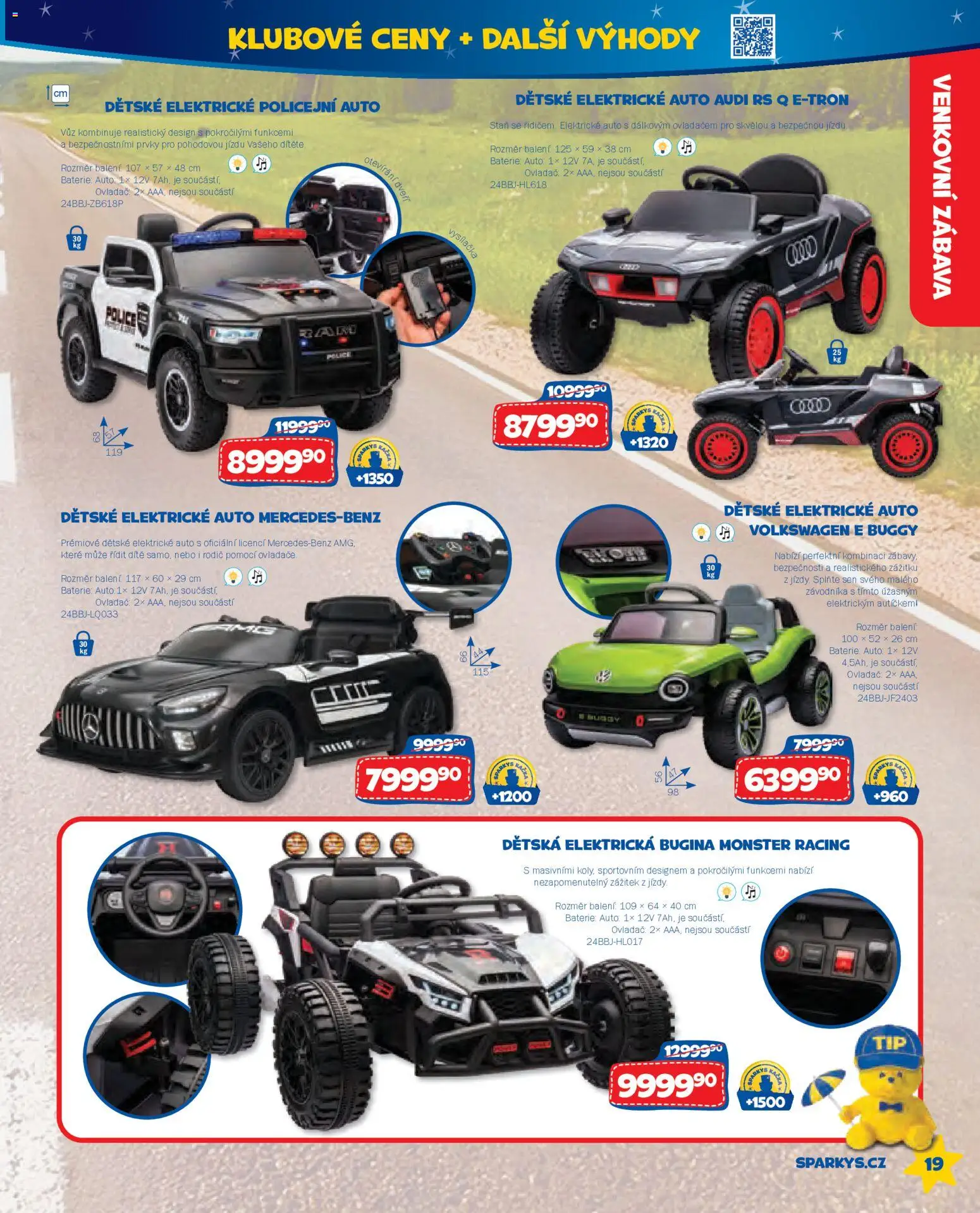 Sparkys katalog Léto 2026 od 01.05.2026 | Strana: 19 | Produkty: Vysílačka, Monster, Baterie, Stan