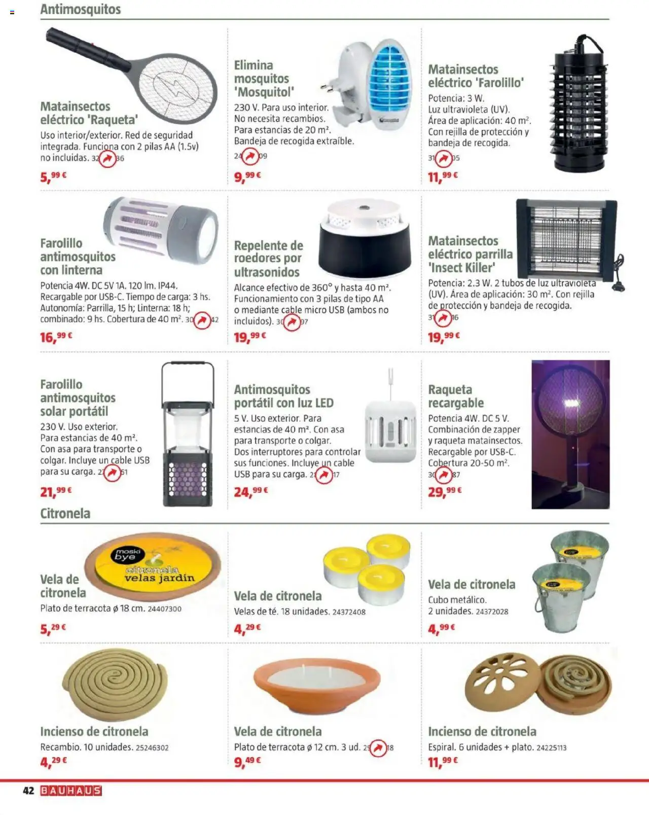 Bauhaus - Camping │ válido desde el 19.05.2025 | Página: 42 | Productos: Vela, Cable, Bandeja, Βραχιόλι