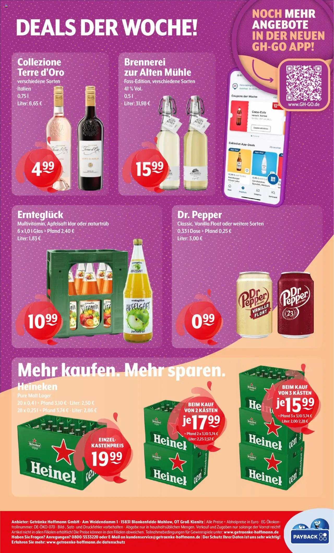 Trink und Spare Prospekt – gültig ab 22.09.2025 | Seite: 8 | Produkte: Mühle, Apfelsaft, Heineken, Gerolsteiner