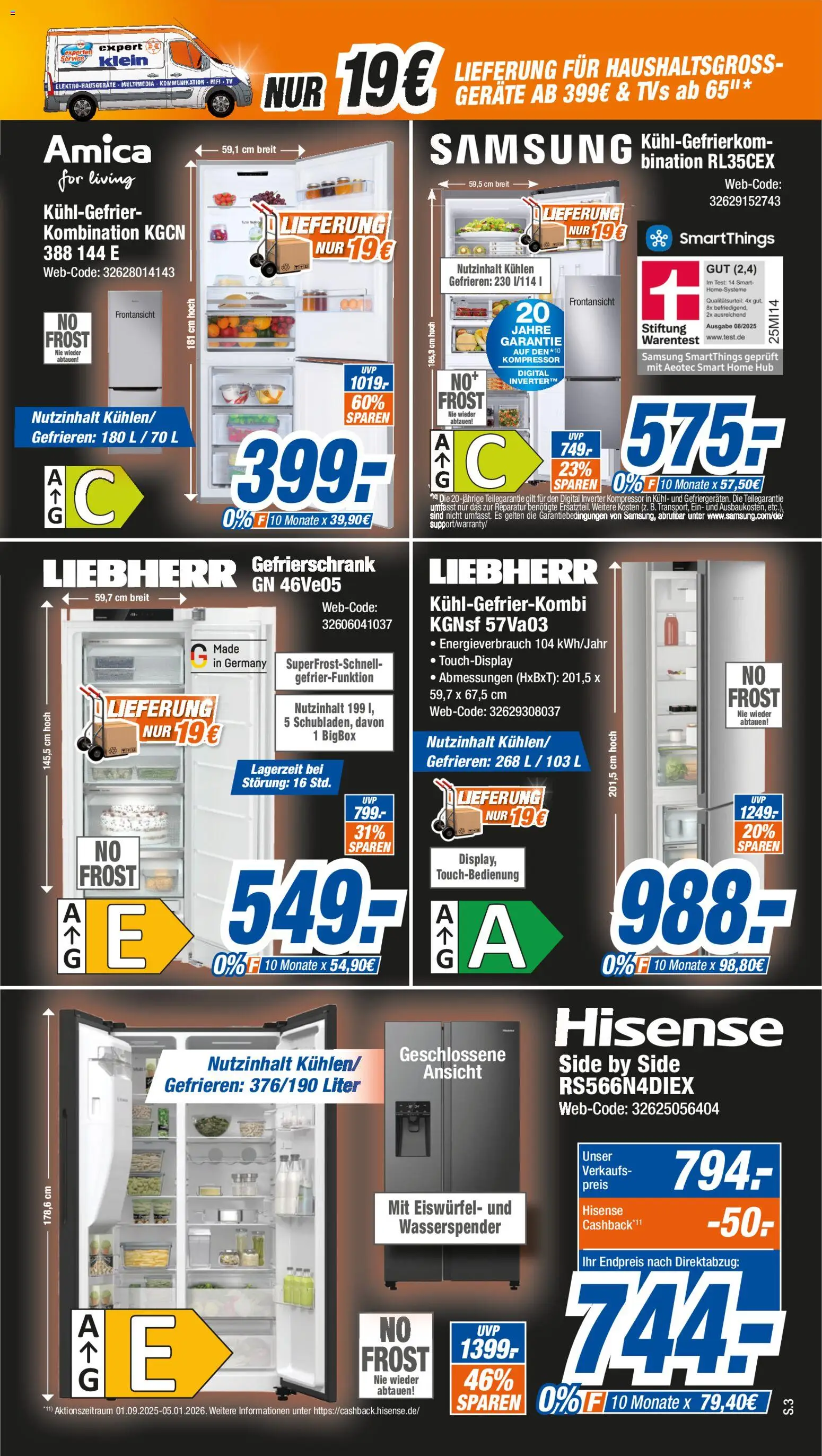 Expert - Black Friday – gültig ab 15.11.2025 | Seite: 3 | Produkte: Hisense, Liebherr, Gefrierschrank, Samsung