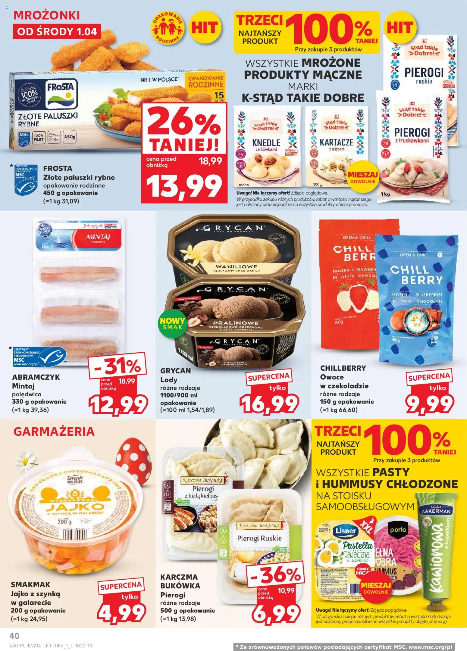 Kaufland Polsko leták od 01.04.2026 | Strana: 40 | Produkty: Filet, Perla, Milk chocolate