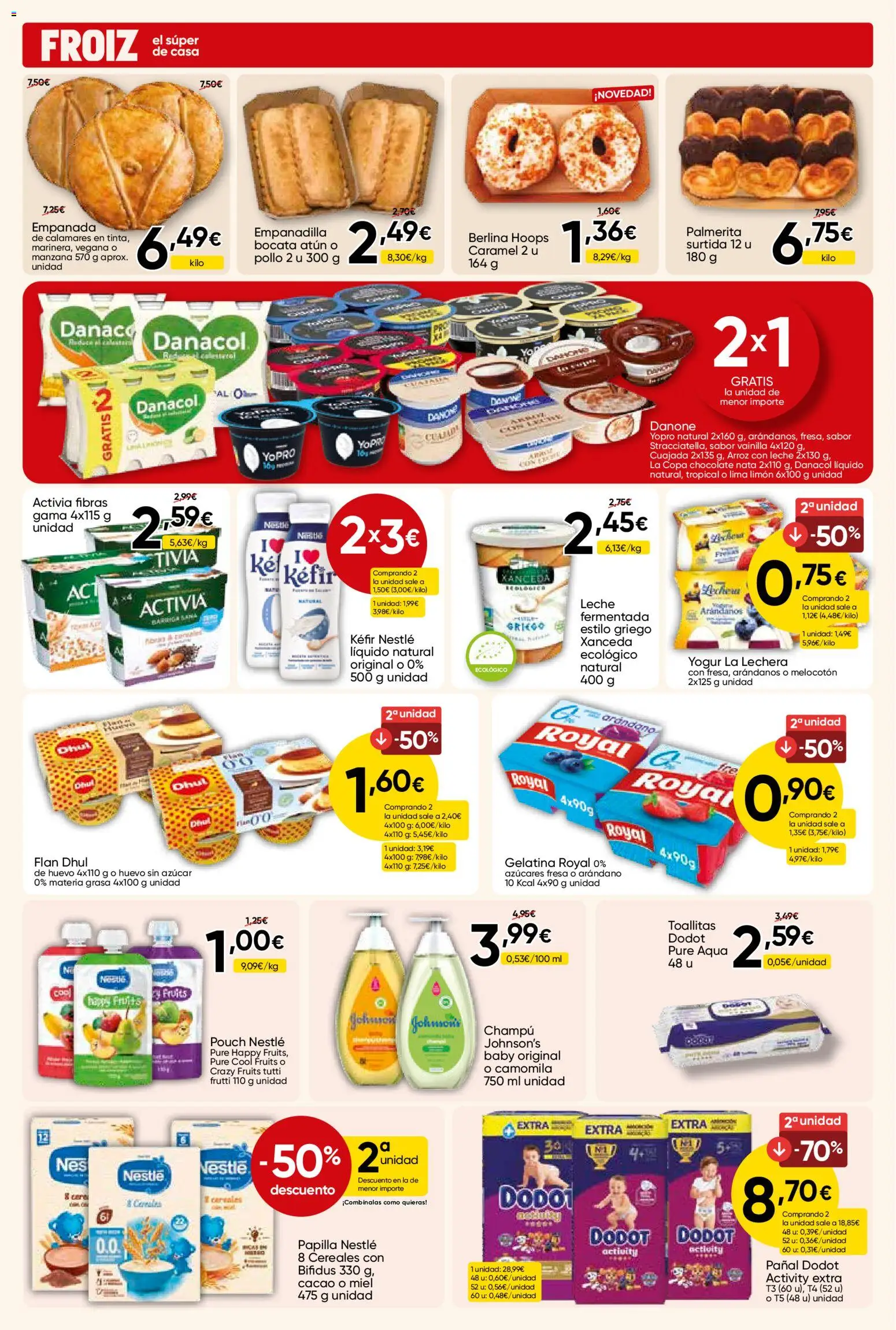Froiz folleto │ válido desde el 09.04.2026 | Página: 9 | Productos: Gelatina, Ψηφιακή κάμερα, Calamares, Manzana