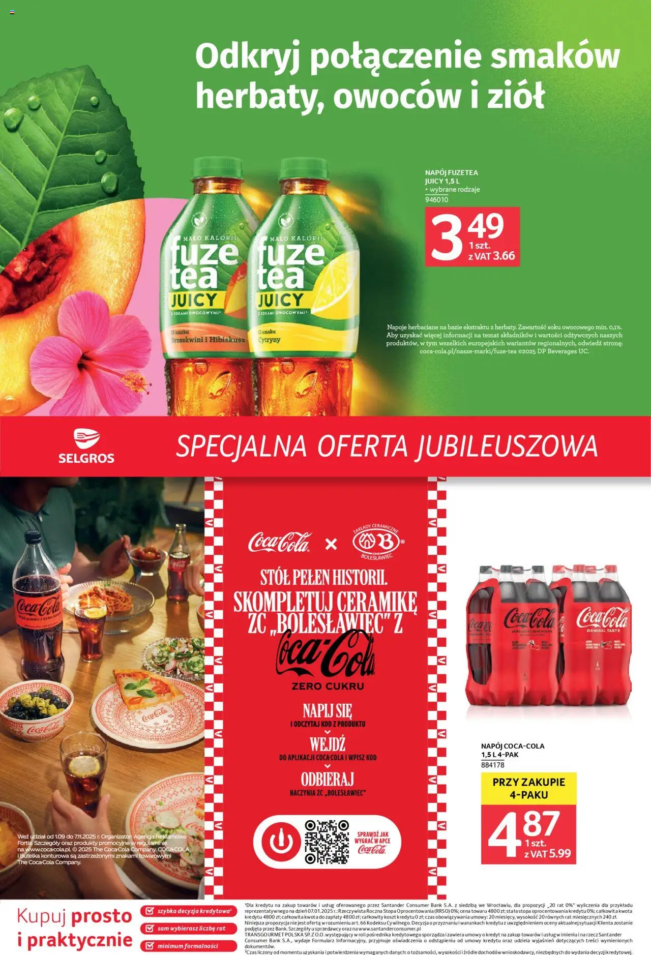 Selgros cash&carry Gazetka - Specjalna oferta jubileuszowa od 11.09.2025 | Strona: 8 | Produkty: Napoje, Coca cola, Cytryny, Stół
