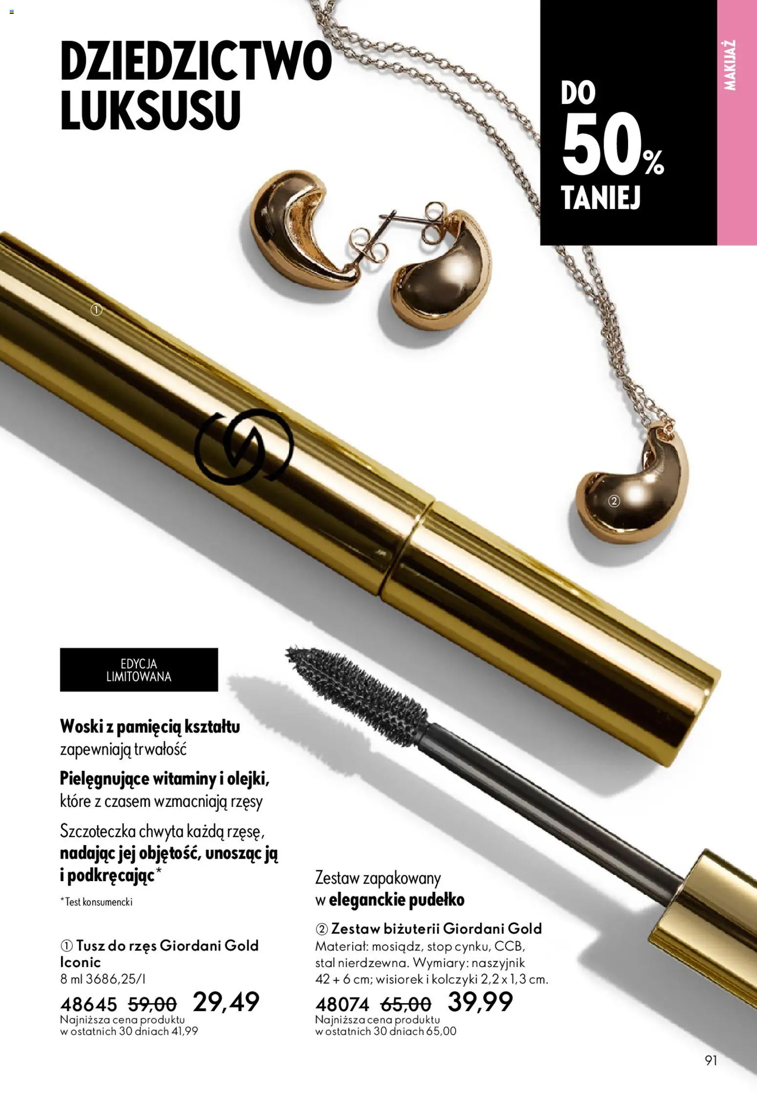 Oriflame Katalog 7 2026 od 06.05.2026 | Strona: 91 | Produkty: Naszyjnik, Wisiorek, Pudełko, Makijaż