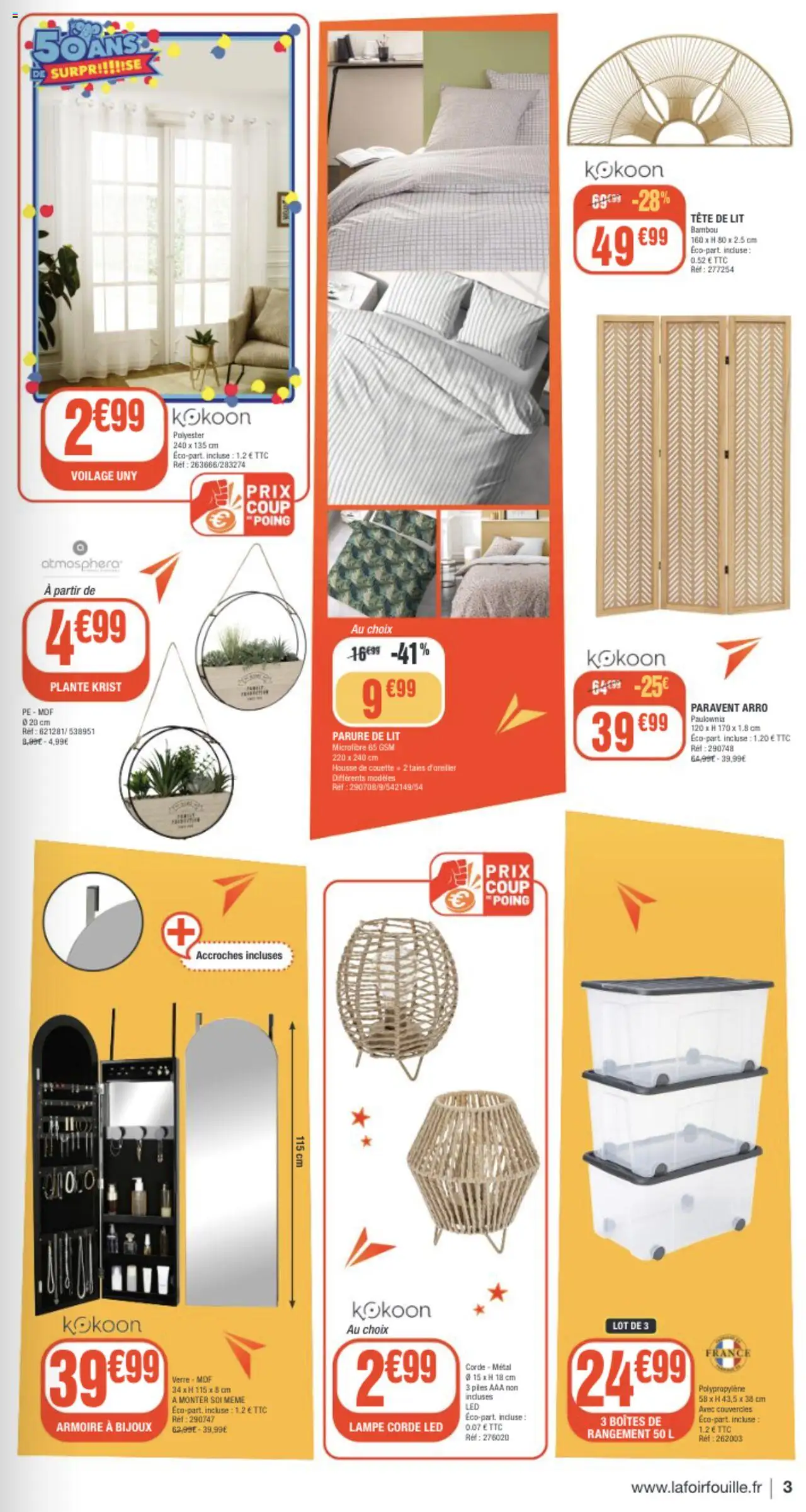  | Page: 3 | Produits: Paravent, Tête de lit, Lit, Armoire