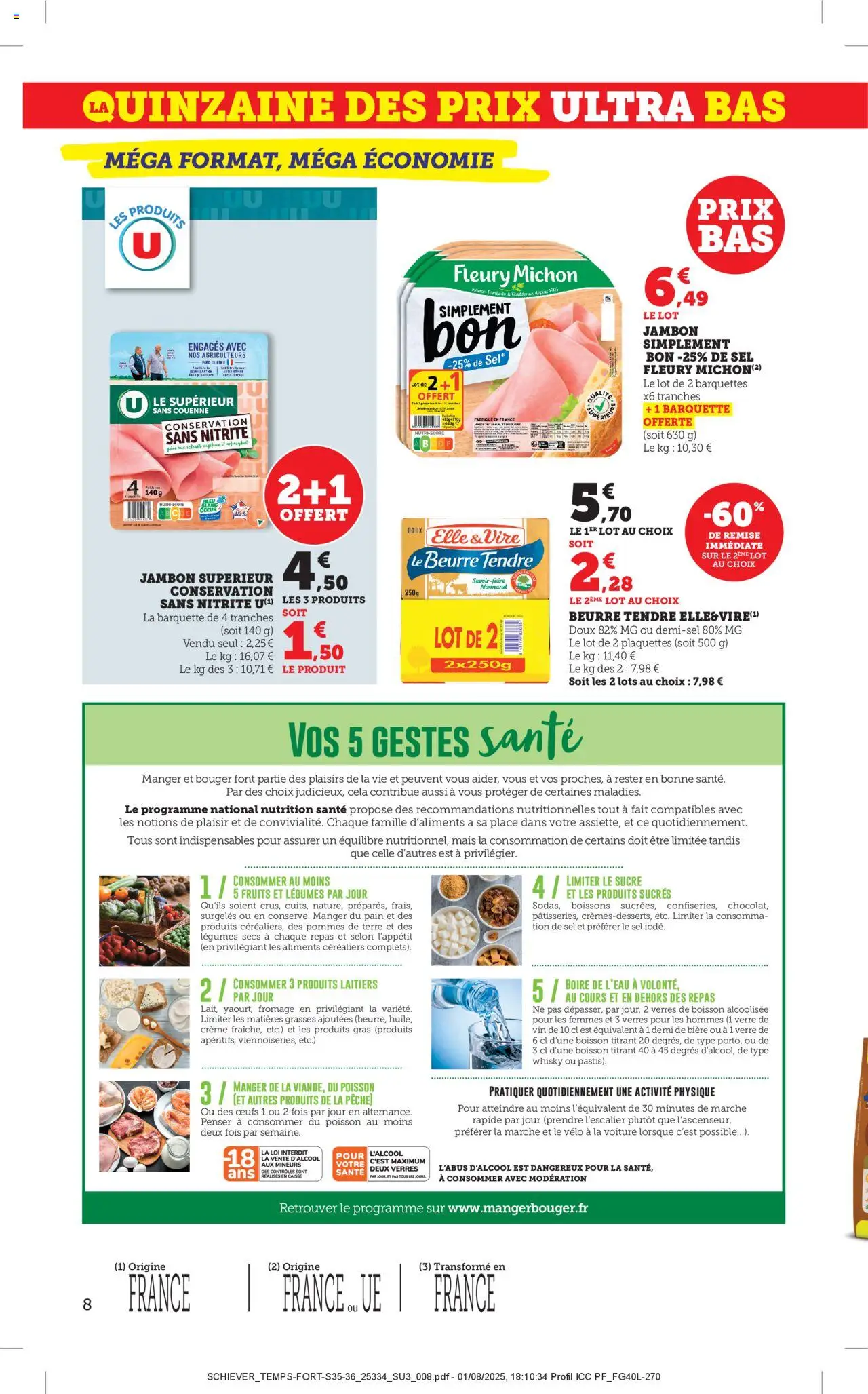  | Page: 8 | Produits: Beurre, Vin, Bière, Pommes de terre