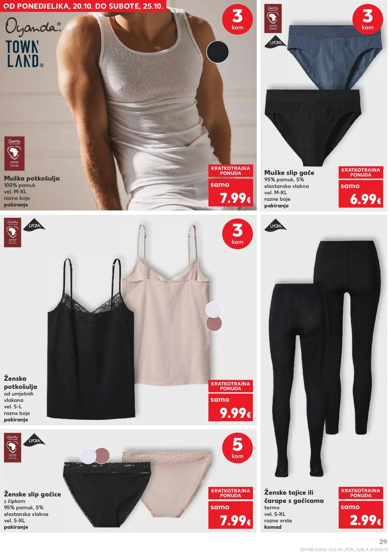 Kaufland katalog | vrijedi od 15.10.2025 | Stranica: 29 | Proizvodi: Gaćice, Čarape, Tajice
