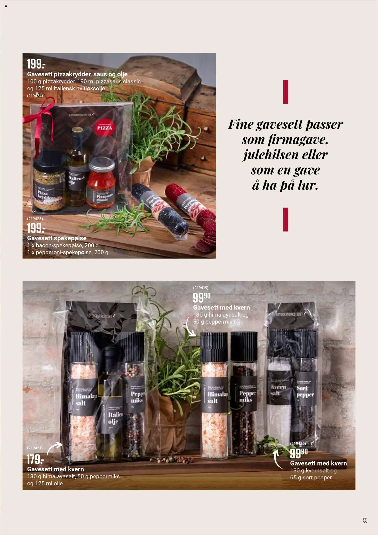 {H1} | Side: 55 | Produkter: Olje, Gavesett, Суміш дитяча, Ватні диски