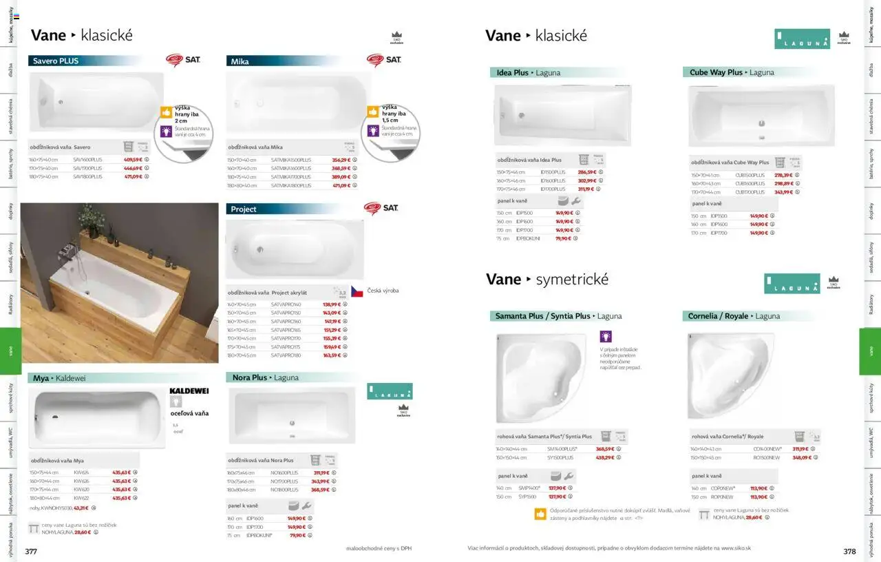 Nové Siko akcie – leták je platný od 01.09.2025 | Strana: 190 | Produkty: Osvetlenie, Vaňa, Dlažba, Radiátory