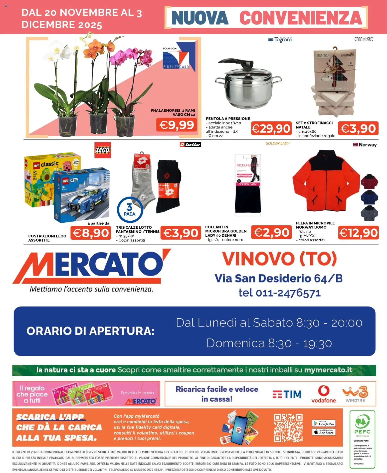 Volantino Mercatò del 18.11.2025 | Pagina: 20 | Prodotti: Felpa, Collant, The, Strofinacci