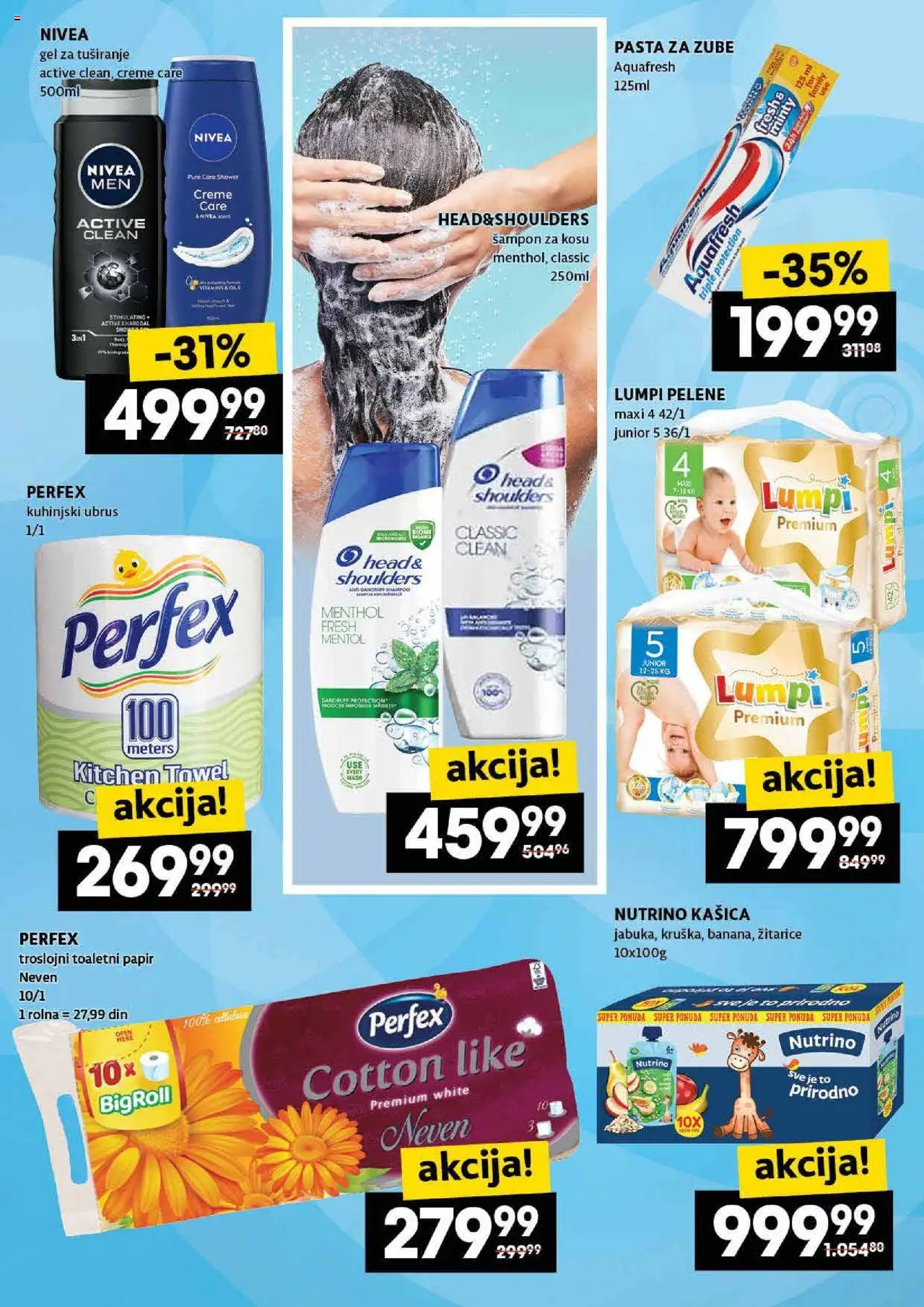 Idea katalog - važi od 16.10.2025 | Strana: 30 | Proizvode: Ubrus, Nivea, Gel za tuširanje, Pasta za zube