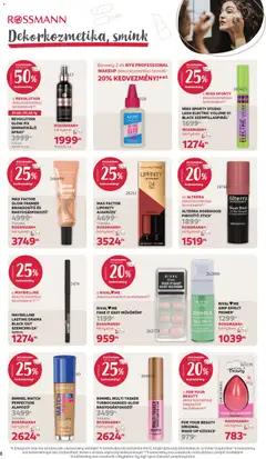 Rossmann Akciós újság - amely érvényes a következő dátumtól: 19.01.2026 | Oldal: 8 | Termékek: Smink, Bronzosító, Pirosító, Ajakrúzs