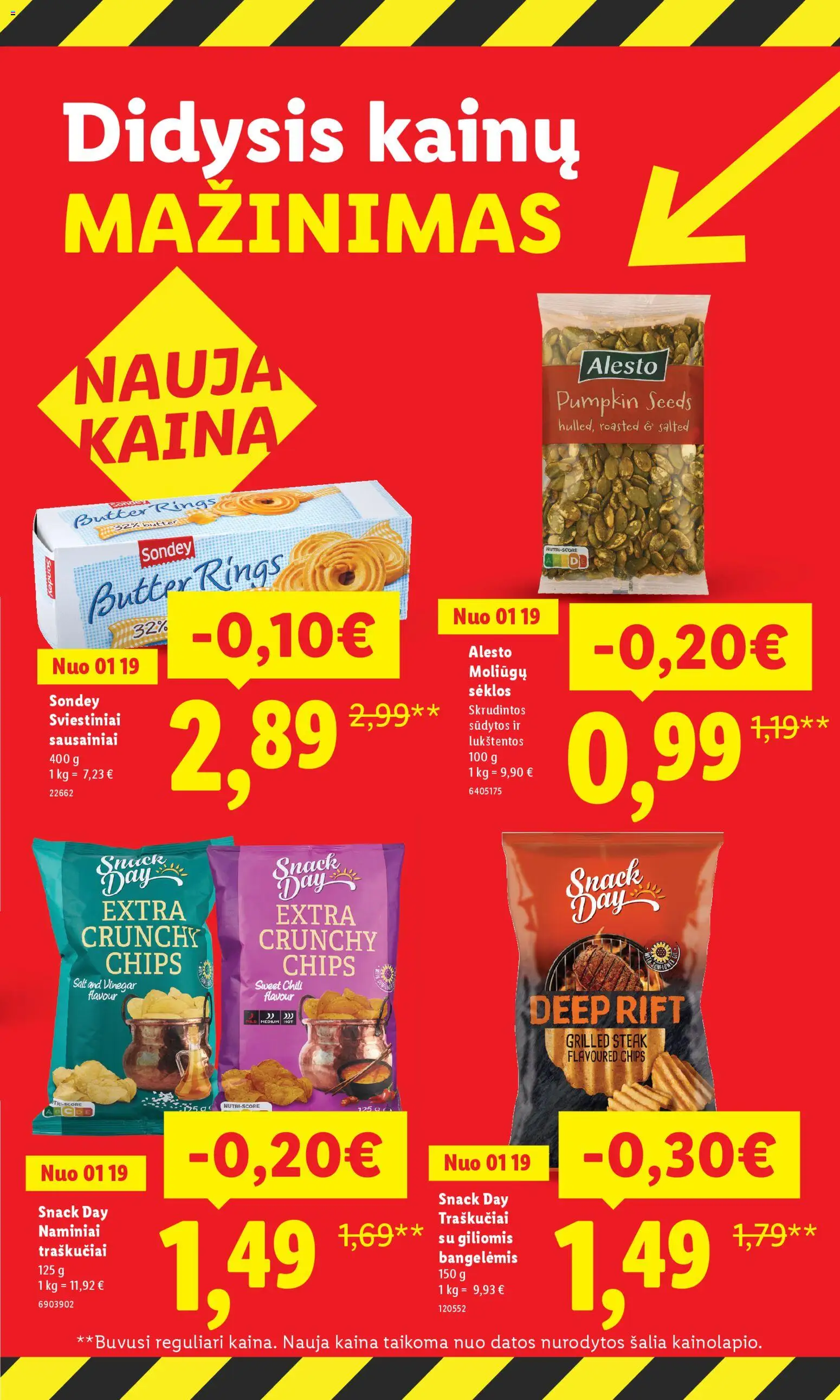 LIDL akcijos nuo 26.01.2026 | Puslapis: 9 | Prekių: Sausainiai, Sėklos, Traškučiai