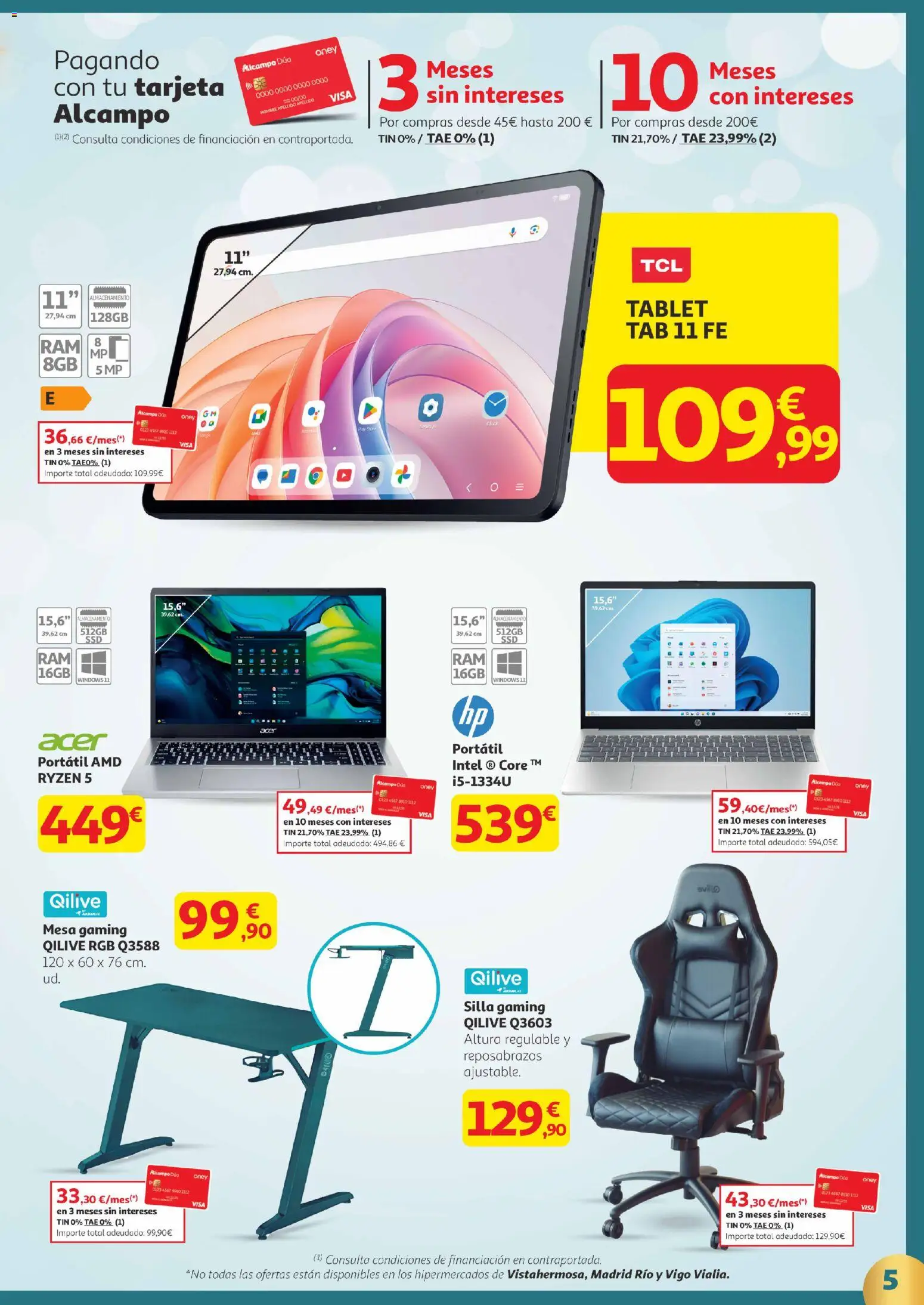 Alcampo - Canarias │ válido desde el 02.12.2025 | Página: 5 | Productos: Tablet, Mesa, Silla