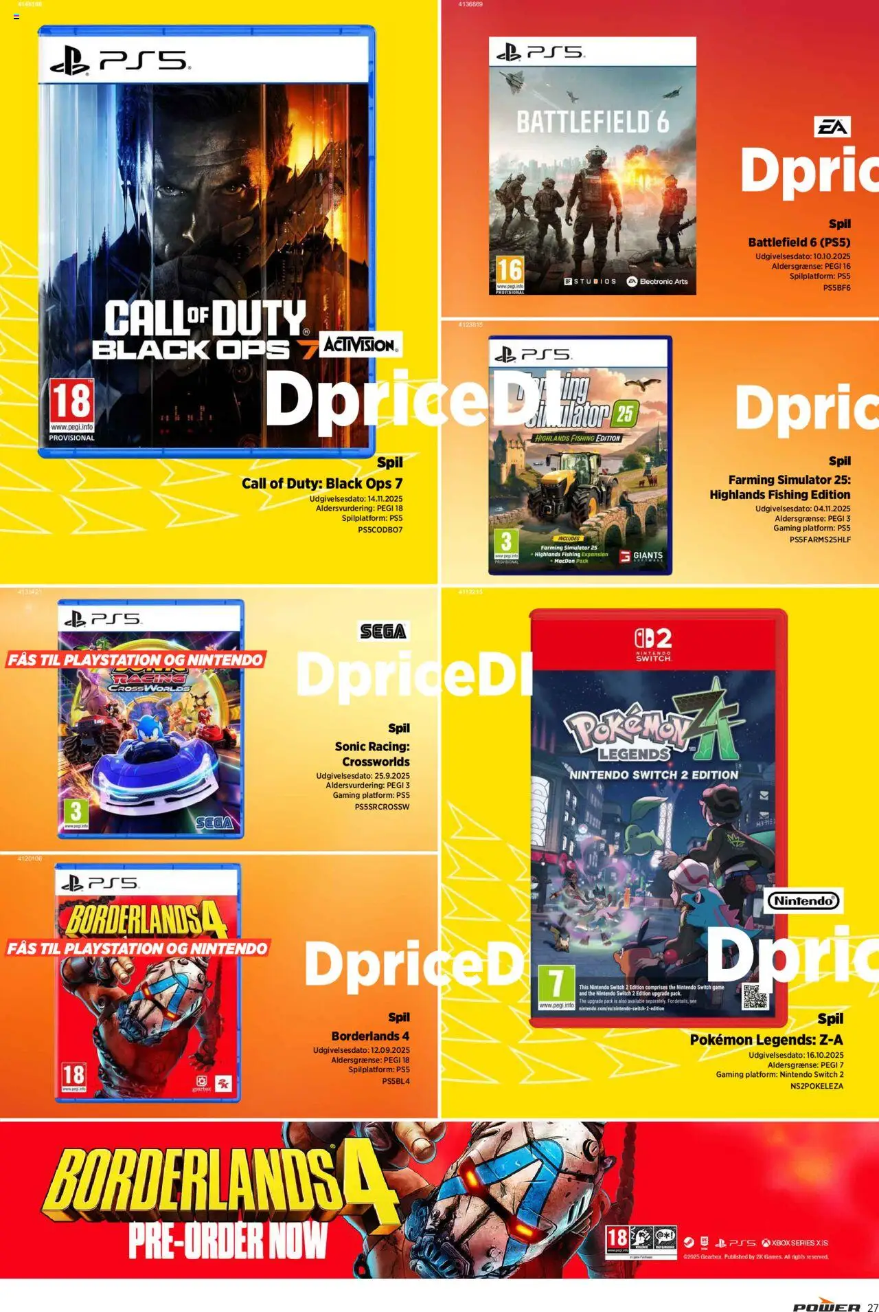Power tilbudsavis – gyldig fra 12.09.2025 | Side: 27 | Produkter: Is, Nintendo Switch, Playstation, Spil
