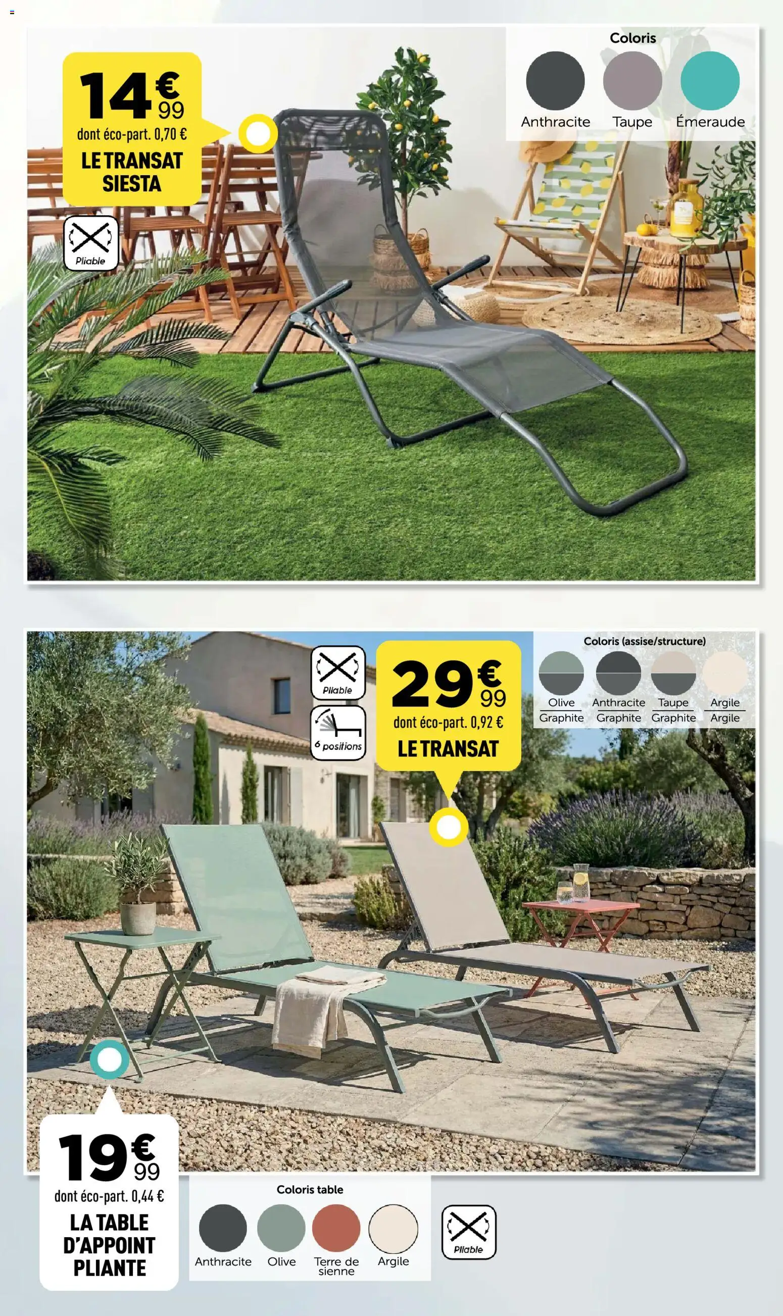 {H1} | Page: 19 | Produits: Olive, Transat, Argile, Table