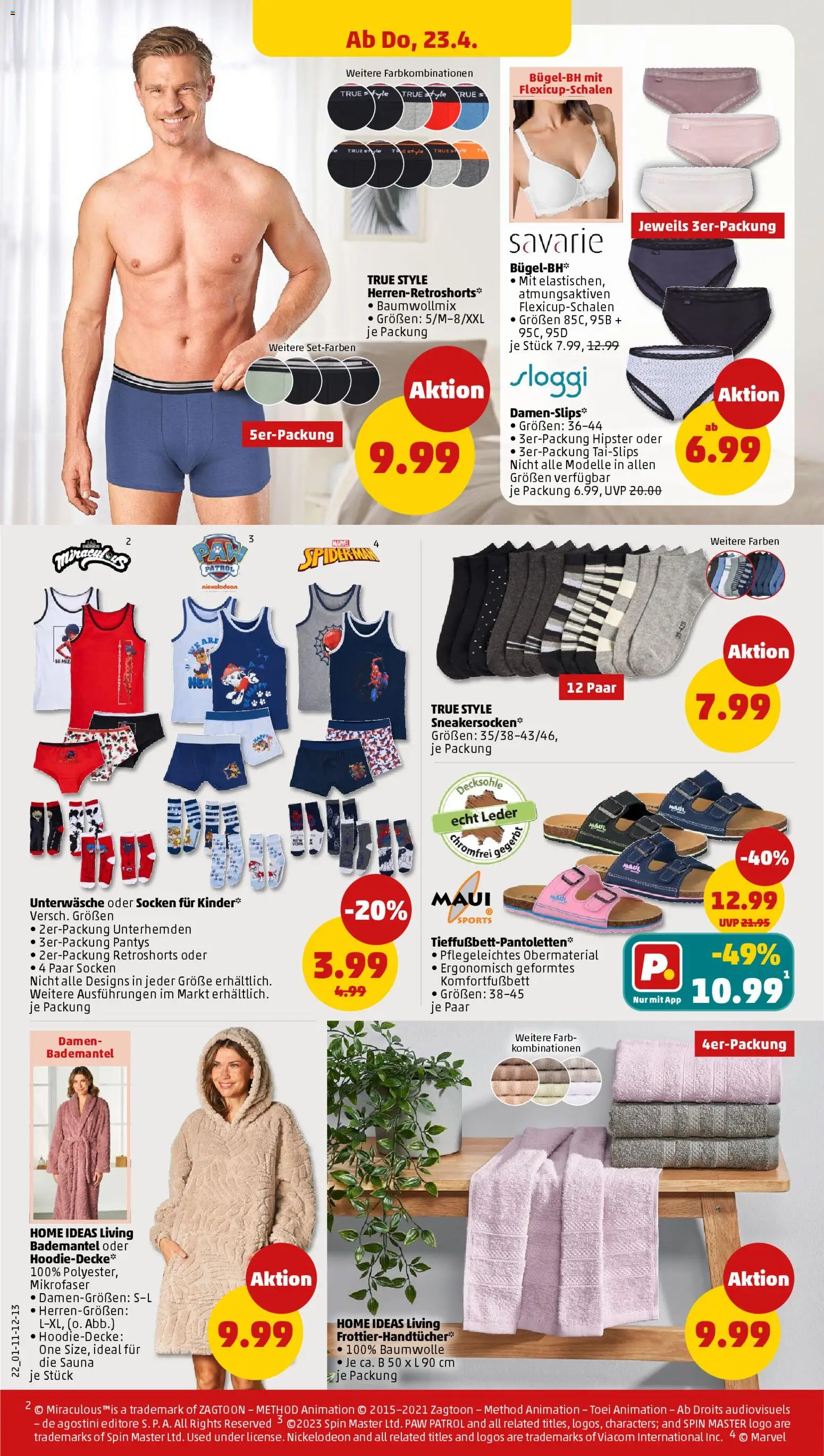 Penny Prospekt 	 – gültig ab 20.04.2026 | Seite: 28 | Produkte: Unterwäsche, Socken, Bademantel